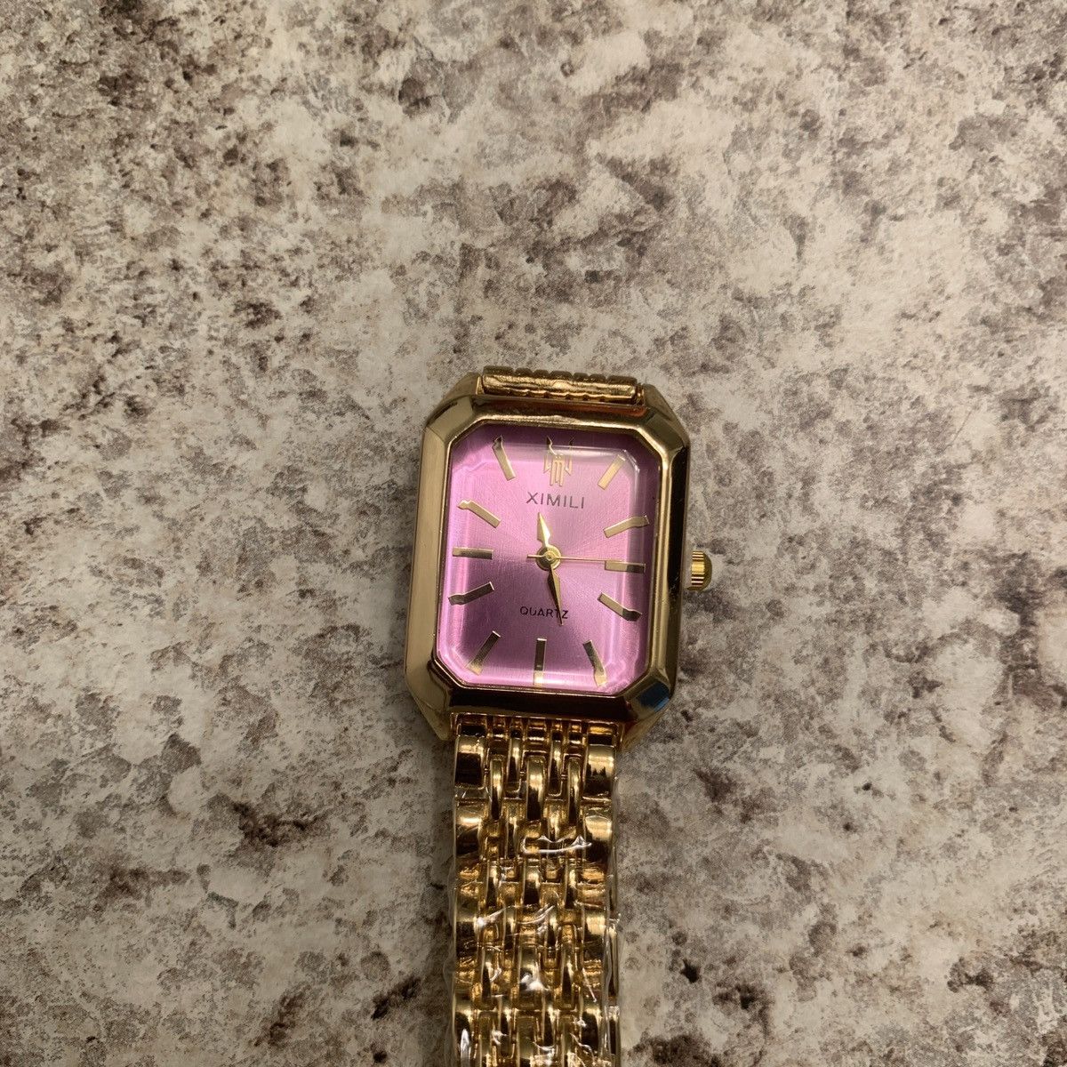 Other Gold analogue quartz watch with pink face watch Size ONE SIZE - 2 Thumbnail