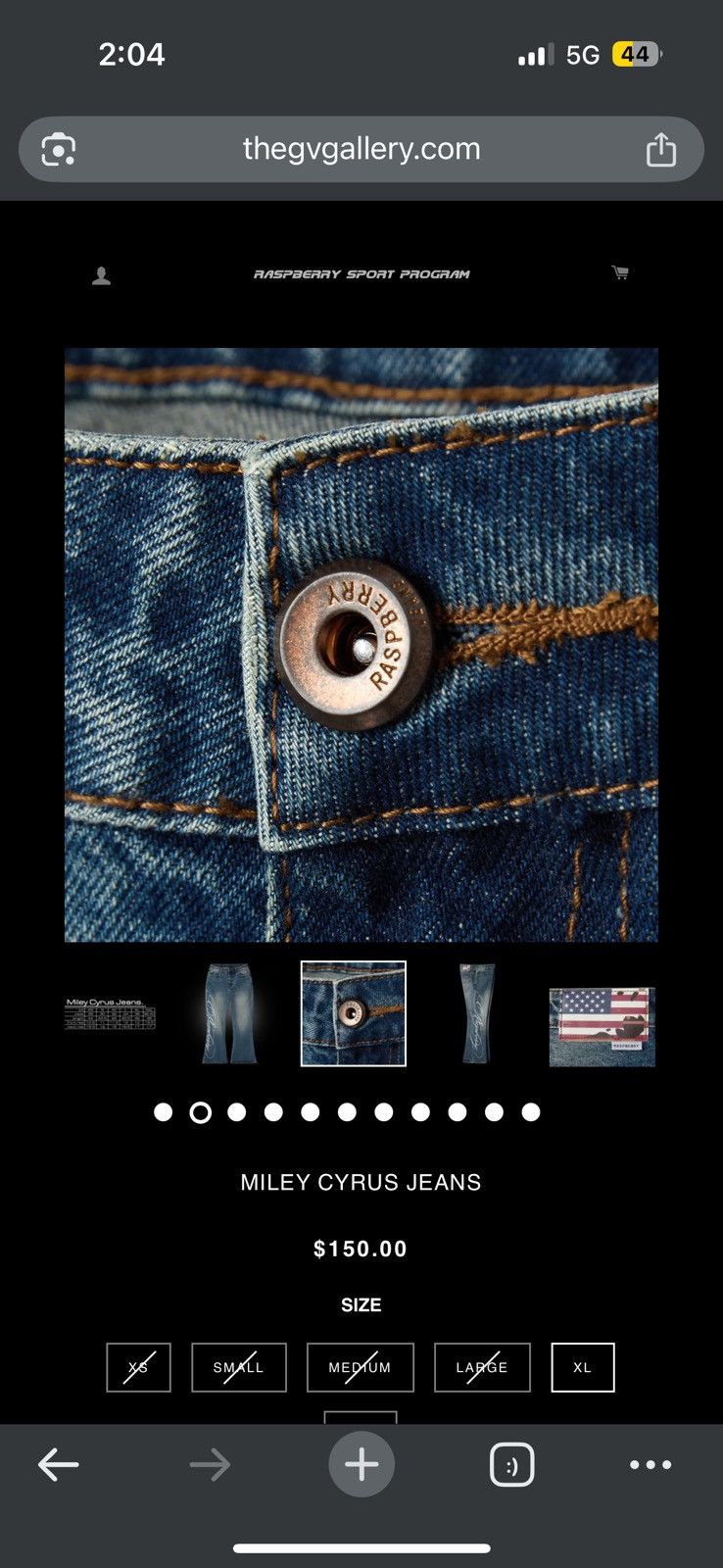 The GV Gallery GV Gallery Raspberry Hills Miley Cyrus Denim - XL Size US 36 / EU 52 - 14 Thumbnail
