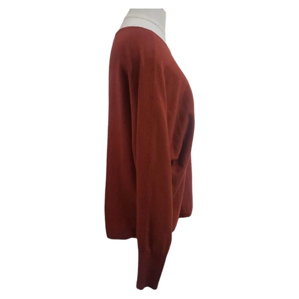 Caruso CT1830 Cyrus Lightweight Rust Long Sleeve Sweater L Size L / US 10 / IT 46 - 2 Thumbnail