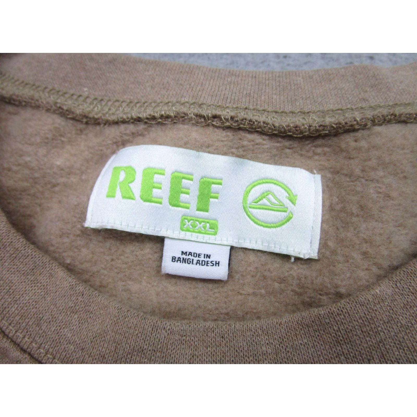REEF Reef Sweatshirt Mens 2XL Brown Crewneck Pullover Salt Sand Palm Eco Cotton Blend Graphic Print Size US XXL / EU 58 / 5 - 5 Thumbnail