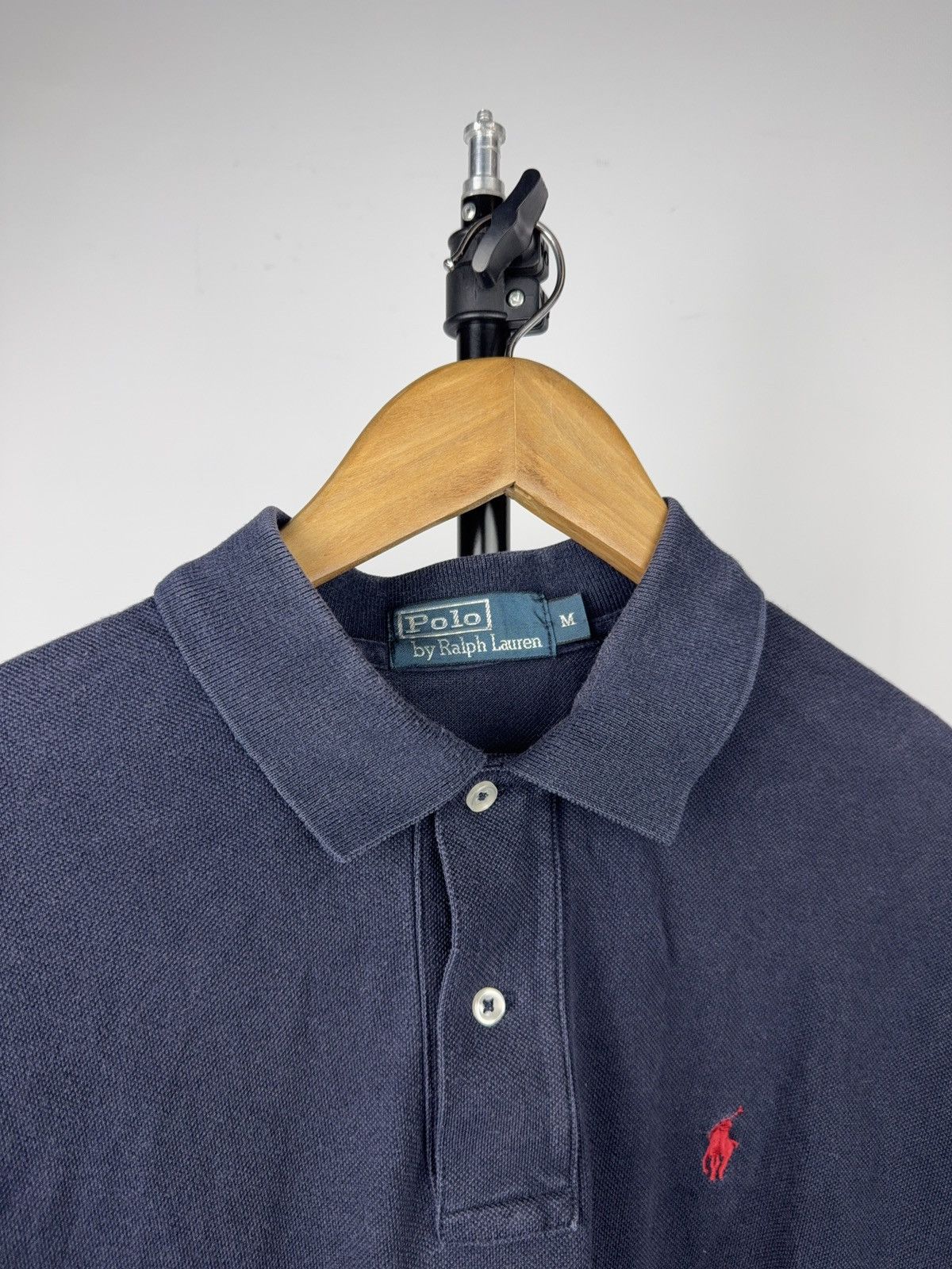 Polo Ralph Lauren Vintage 90s Retro Faded Polo Ralph Lauren Navy Polo Shirt M Size US M / EU 48-50 / 2 - 3 Thumbnail