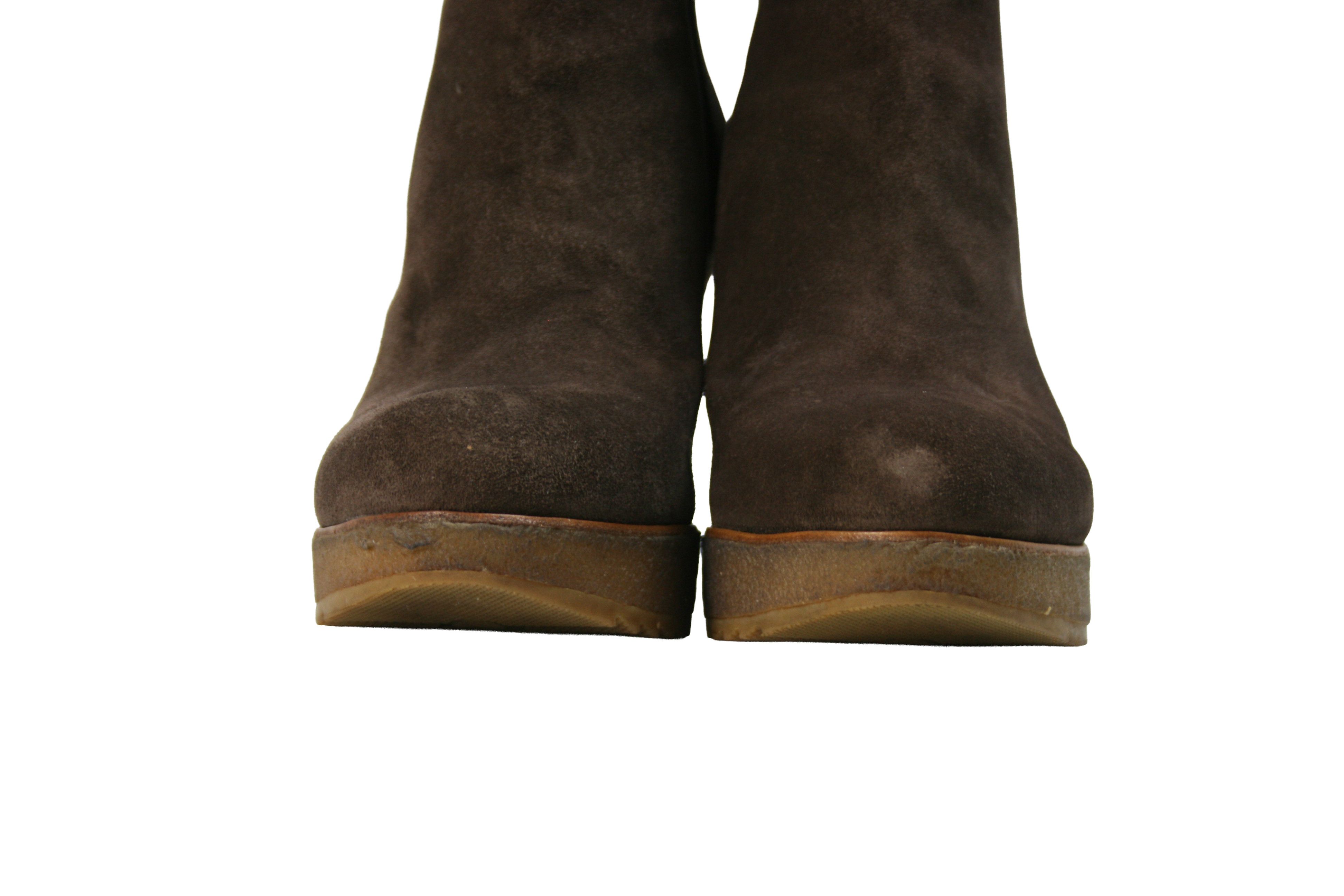 Prada 2014 Wedge Suede Overknees Boots Size US 8 / IT 38 - 4 Thumbnail