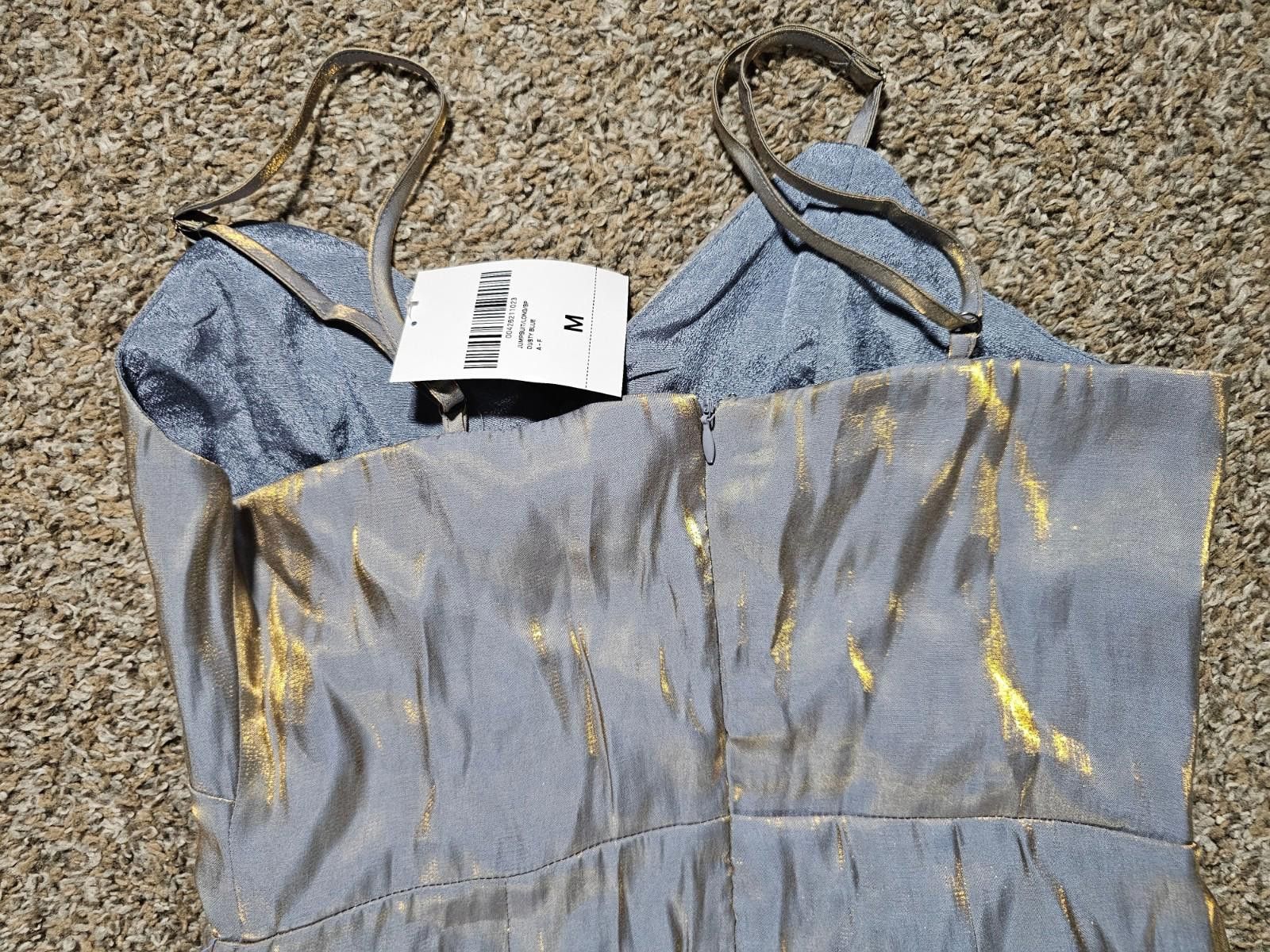 Forever 21 Forever 21 Long Jumpsuit Dusty Blue Medium NWT Size 32" / US 10 / IT 46 - 7 Thumbnail