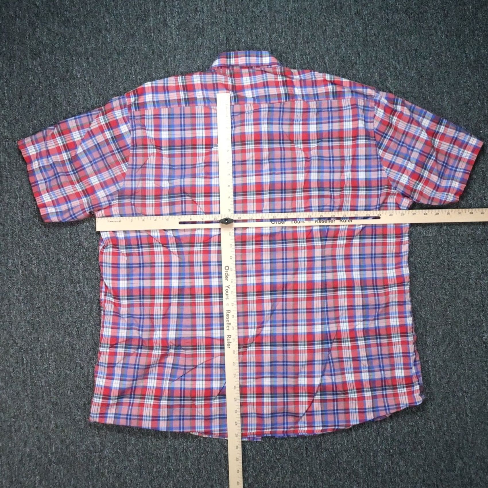 Barbour Barbour Shirt Mens 2XL Red Plaid Short Sleeve Button-Up Tailored Fit Collar-Down Size US XXL / EU 58 / 5 - 4 Thumbnail