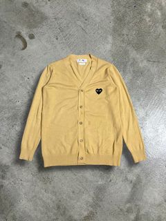 Cdg play hot sale cardigan beige