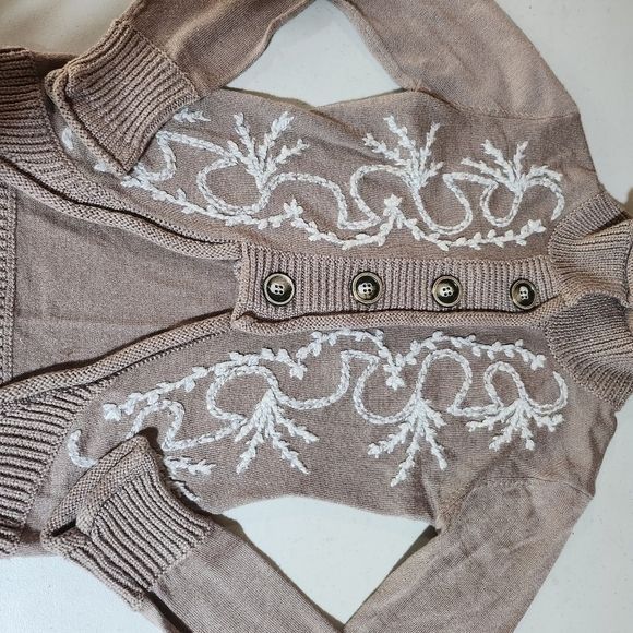 BKE BKE Boutique Hand Embroidered Unique Sz. M Sweater Cardigan Size M / US 6-8 / IT 42-44 - 4 Thumbnail