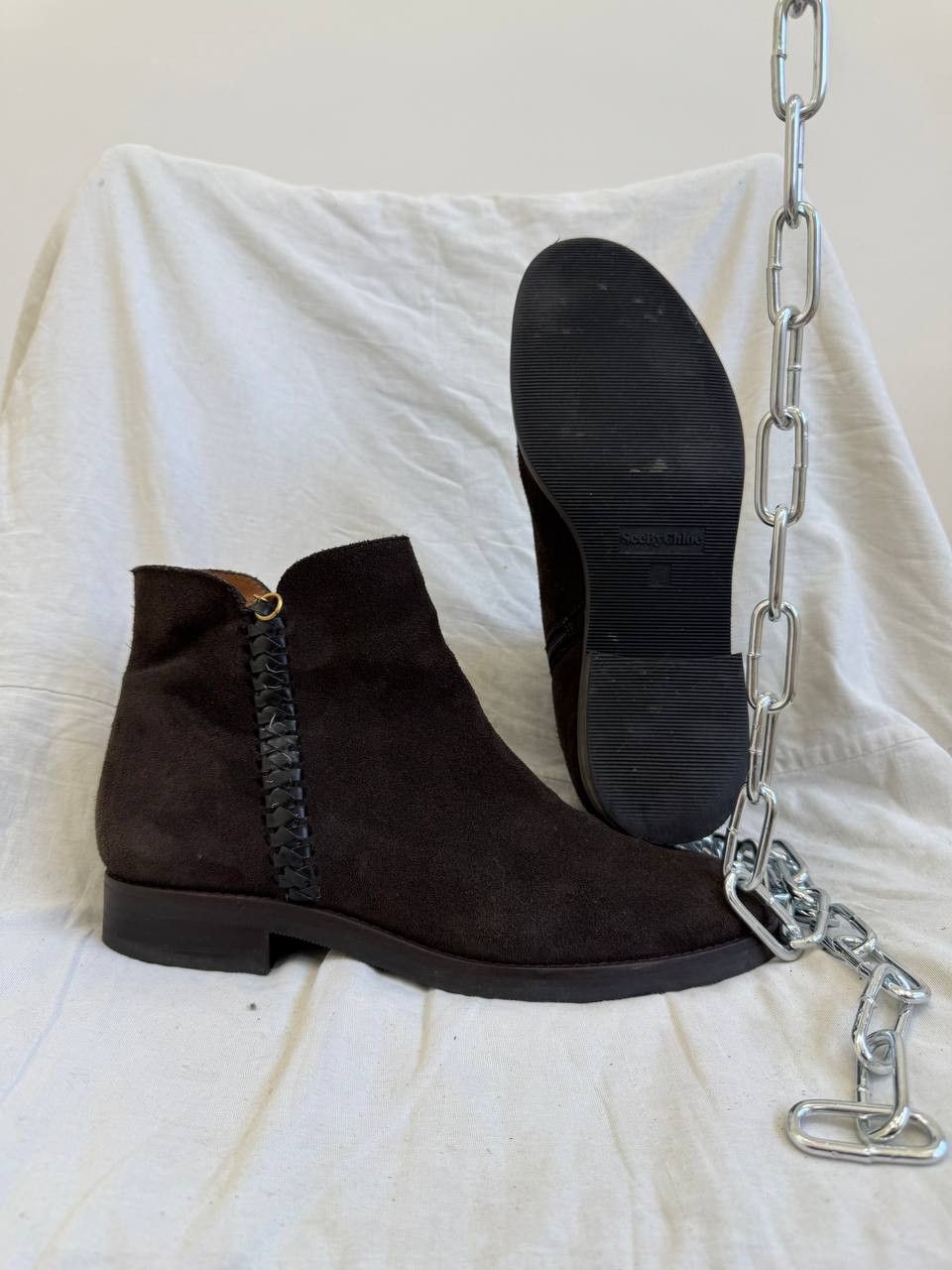 Vintage See By Chloé Vintage Men's Suede Classic Avant-Garde Boots Size US 9 / EU 42 - 2 Thumbnail