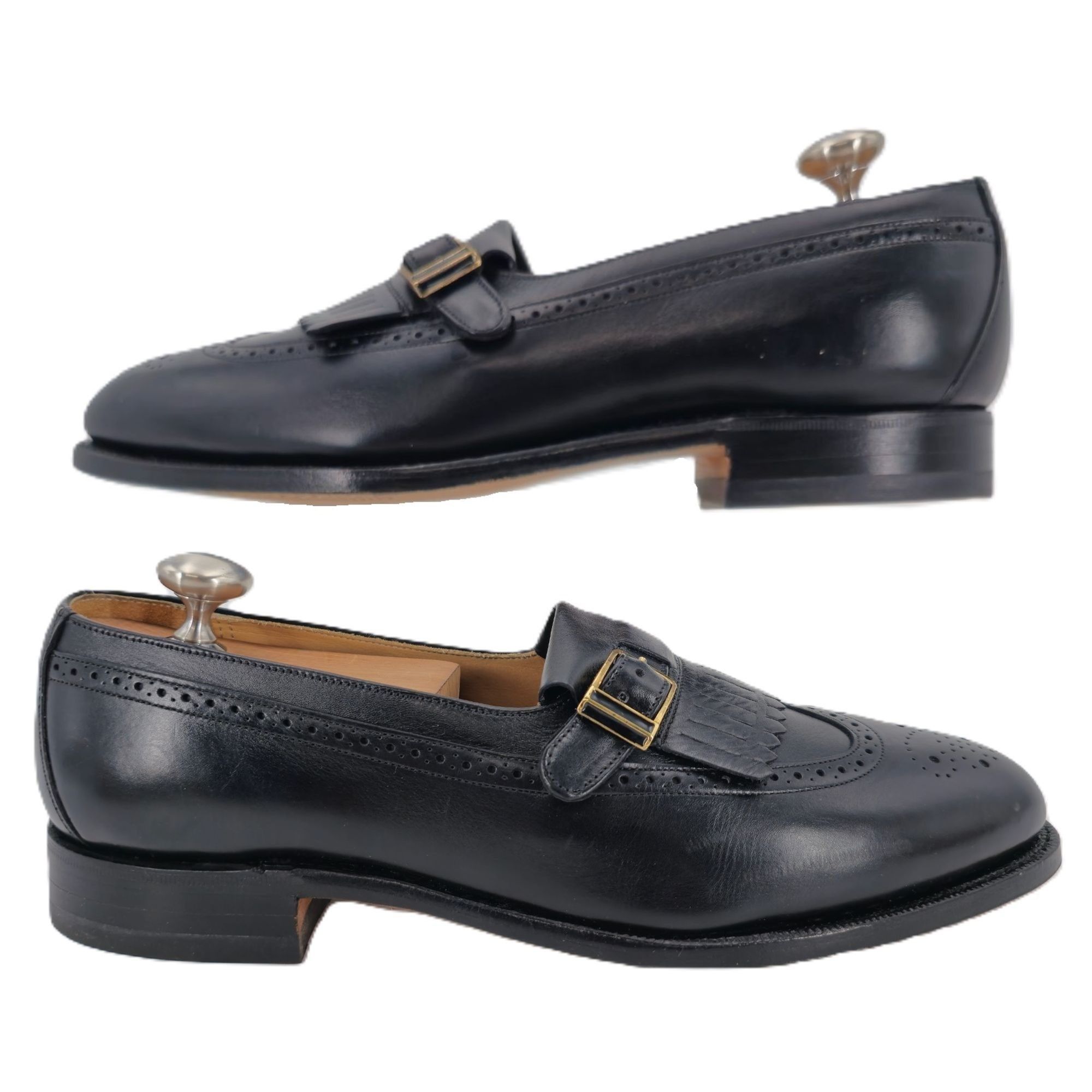 Johnston & Murphy New Vintage Johnston & Murphy Aristocraft Black Leather Monk Size US 8.5 / EU 41-42 - 6 Thumbnail