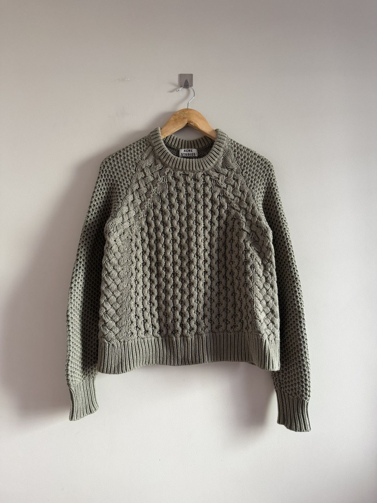 Acne Studios Acne Studios Chunky Cable Knit Cotton Sweater Size S / US 4 / IT 40 - 1 Thumbnail