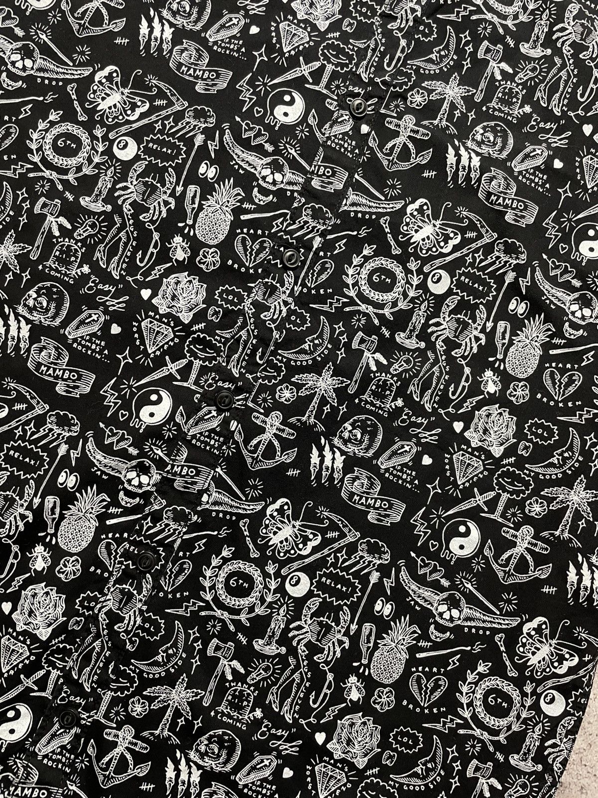 Mambo RARE Mambo Crazy Hawaiian Black Monogram Shirt Size US L / EU 52-54 / 3 - 2 Thumbnail
