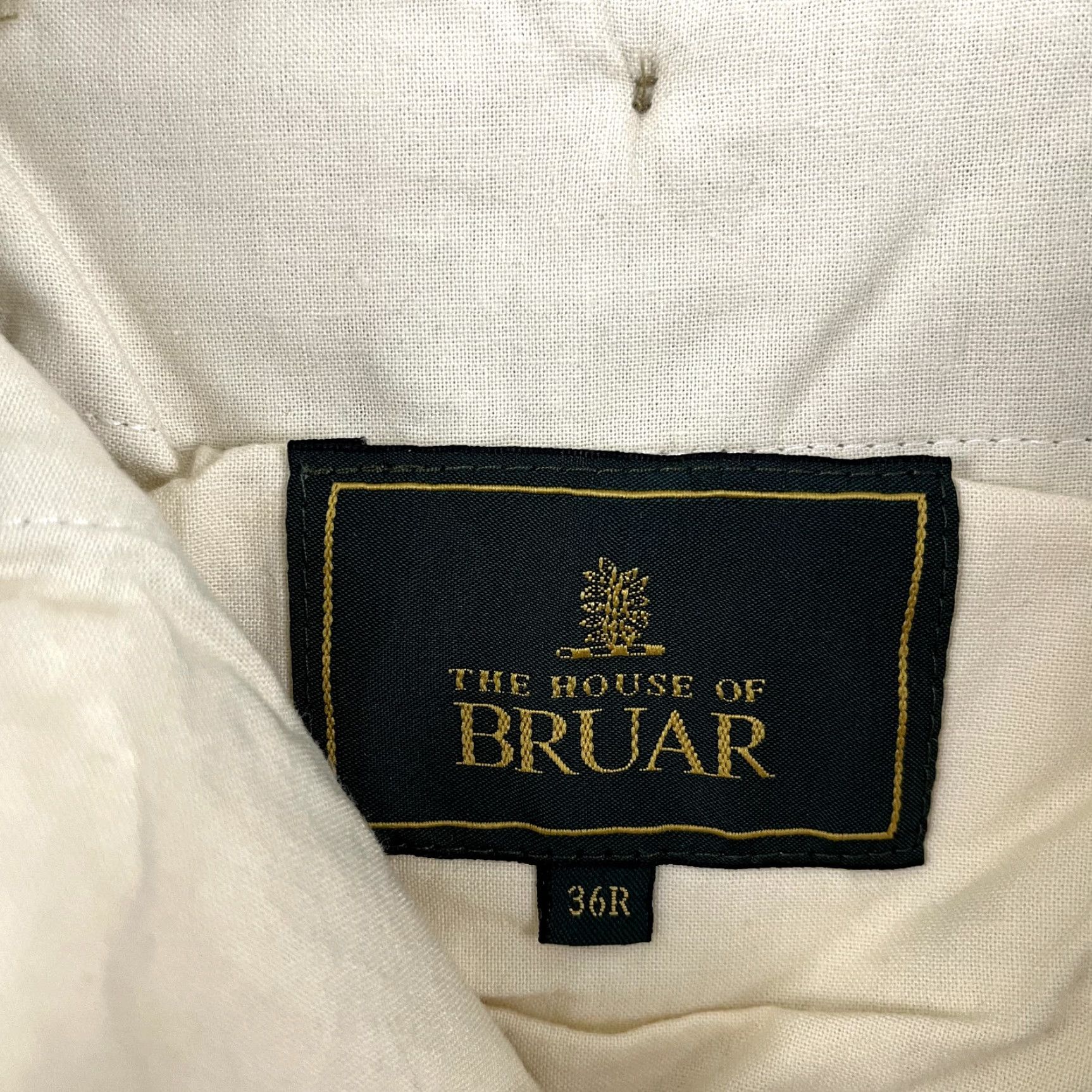 Vintage VINTAGE House of Bruar Men's Dress Pants 34x30 Brown Cotton Trousers Business Casual Slacks Size US 34 / EU 50 - 2 Thumbnail
