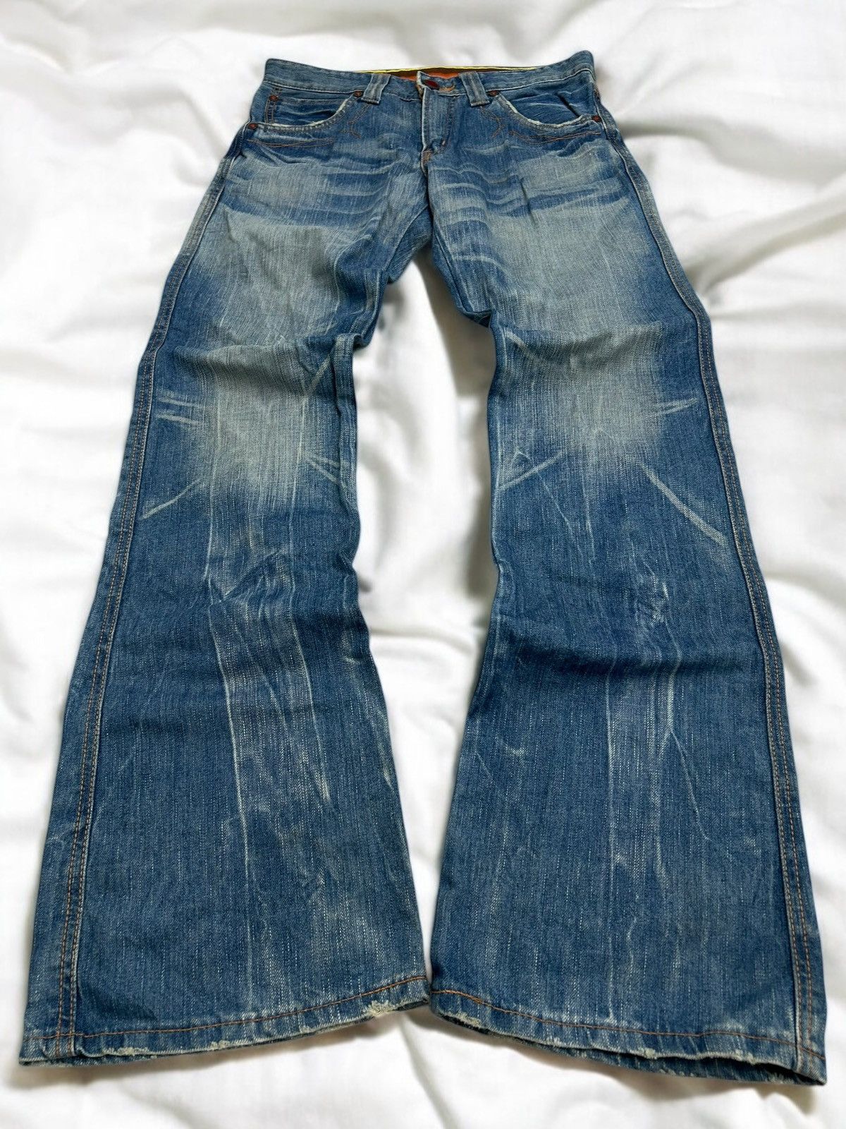 Edwin Vintage Edwin 503 Flare Blue Way Washed Light Blue Jean Size US 30 / EU 46 - 1 Thumbnail