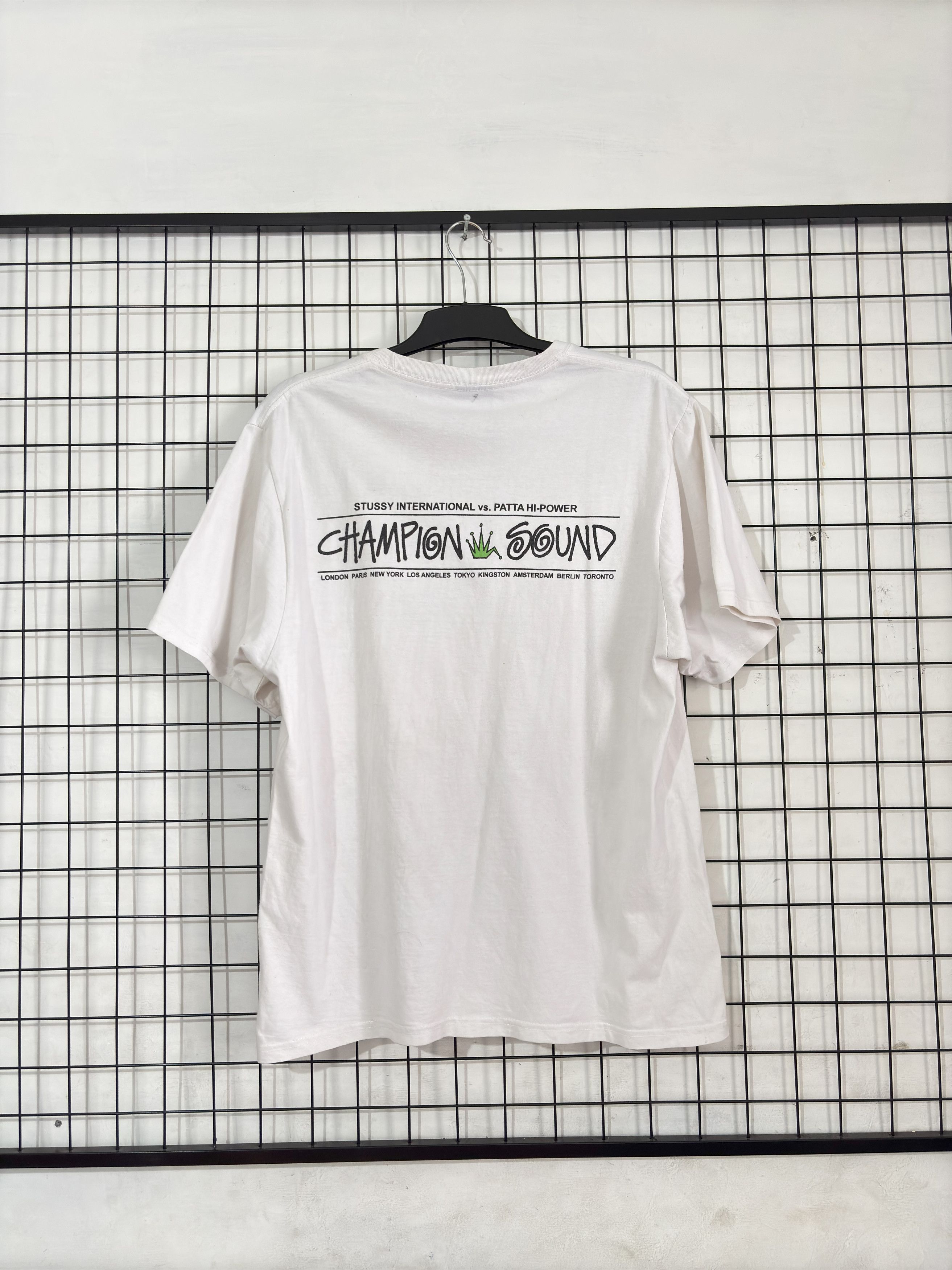Stussy X Champion T Shirt | Grailed