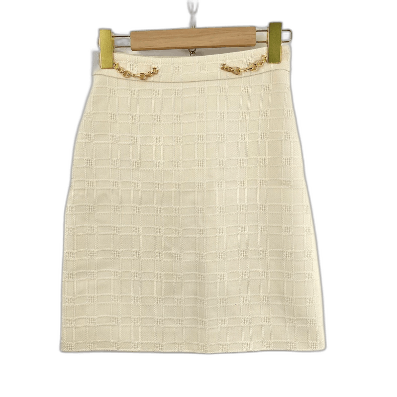 Gucci Beige Chain Detail Skirt