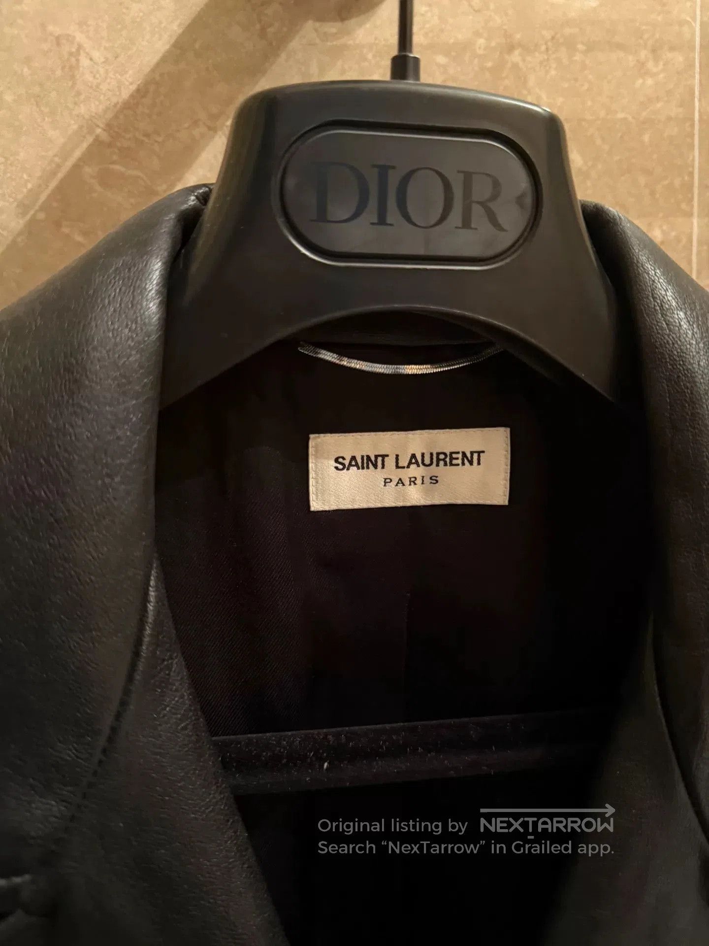 Saint Laurent Paris Saint Laurent 14fw Black Wool Leather Jacket. Size US M / EU 48-50 / 2 - 3 Thumbnail