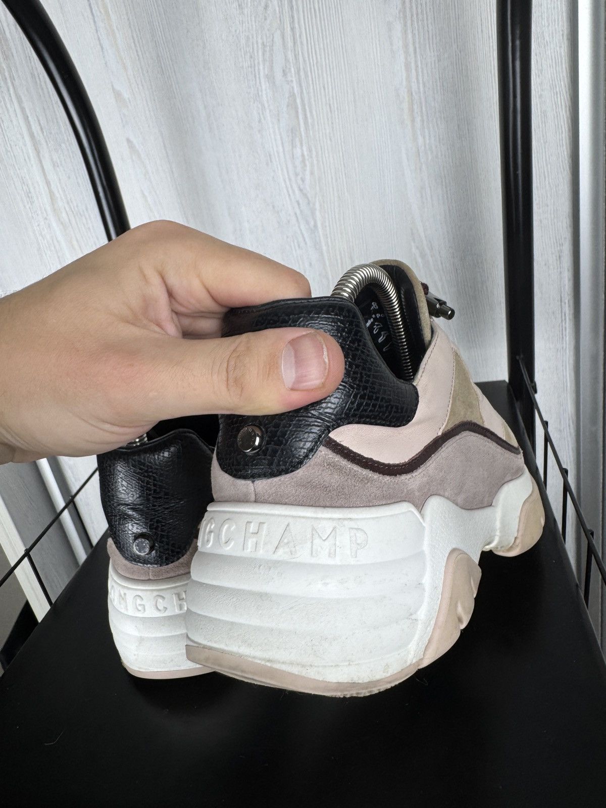 Longchamp LONGCHAMP Freeminder Cloud Beige Suede Sneakers Women’s 38 Size US 8 / IT 38 - 13 Thumbnail