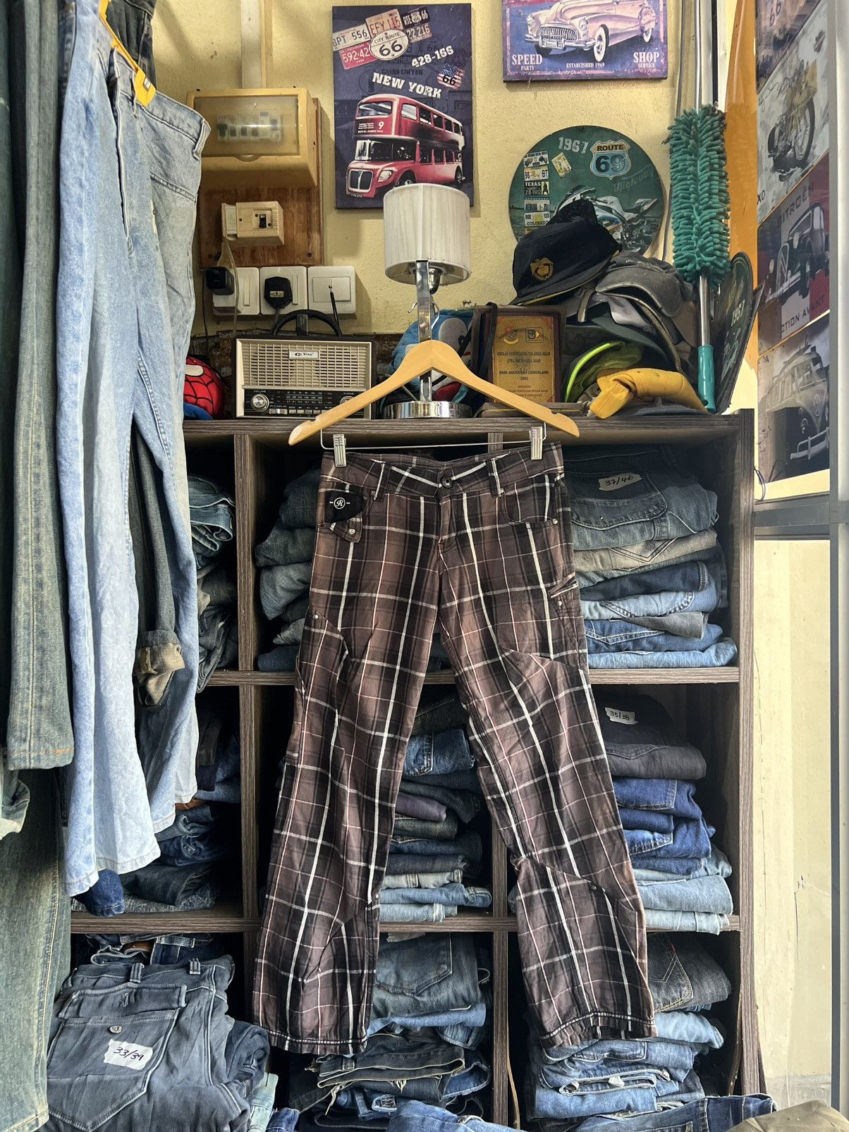 If Six Was Nine 🔥Redark Plaid Cargo Pant Size 29" - 1 Thumbnail