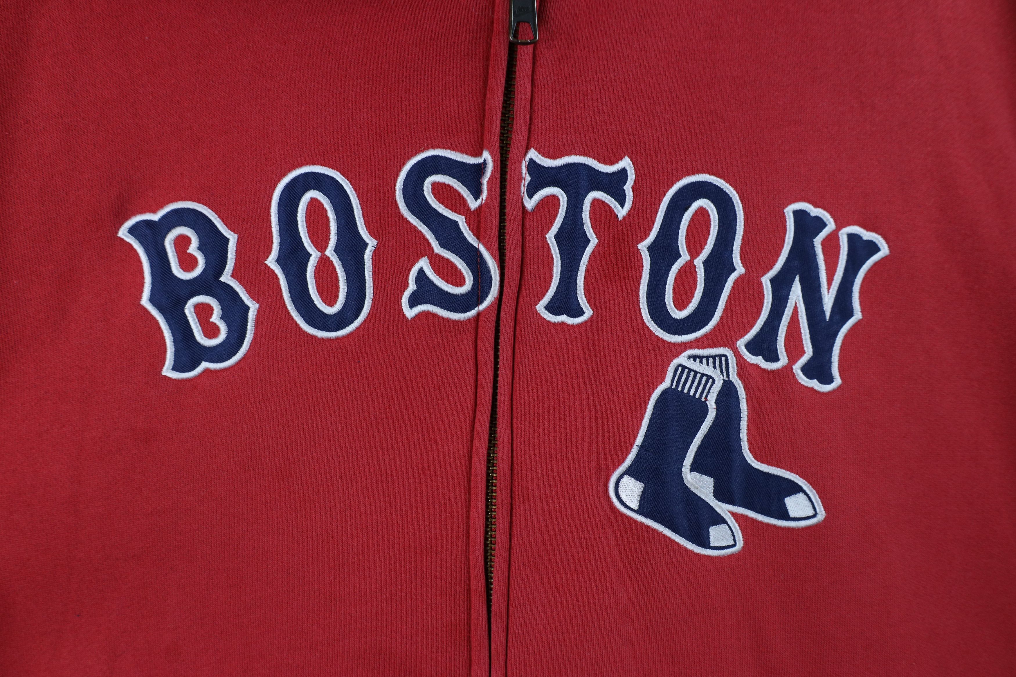Vintage Nike Mini Swoosh Boston Red Sox Baseball Zip Hoodie