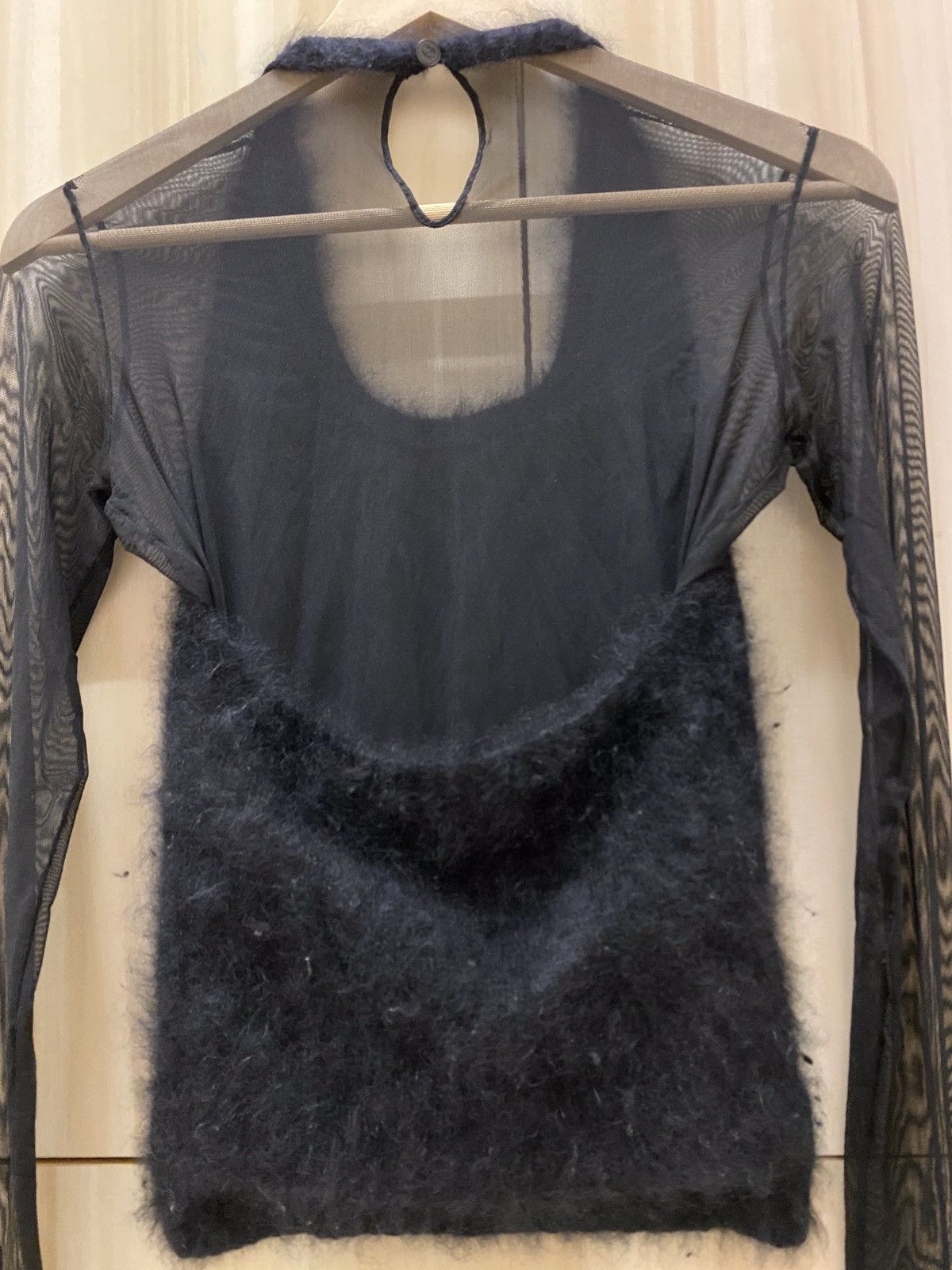 Chanel Chanel Black Angora Transparent Sleeve Tops Size S / US 4 / IT 40 - 6 Thumbnail