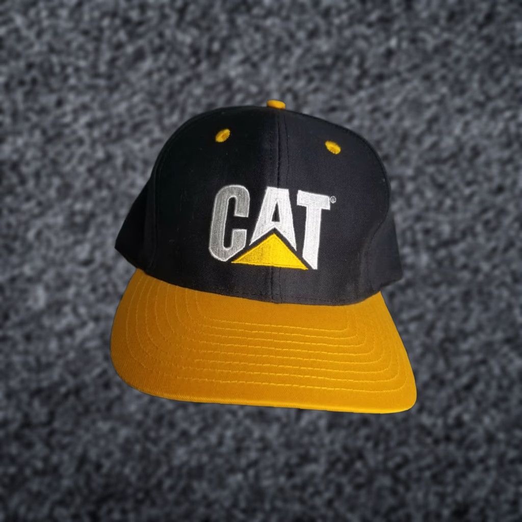 Vintage VINTAGE CAT Equipment Embroidered Black Yellow Snapback Cyrk Dad Hat Adjustable Mens Size ONE SIZE - 1 Thumbnail