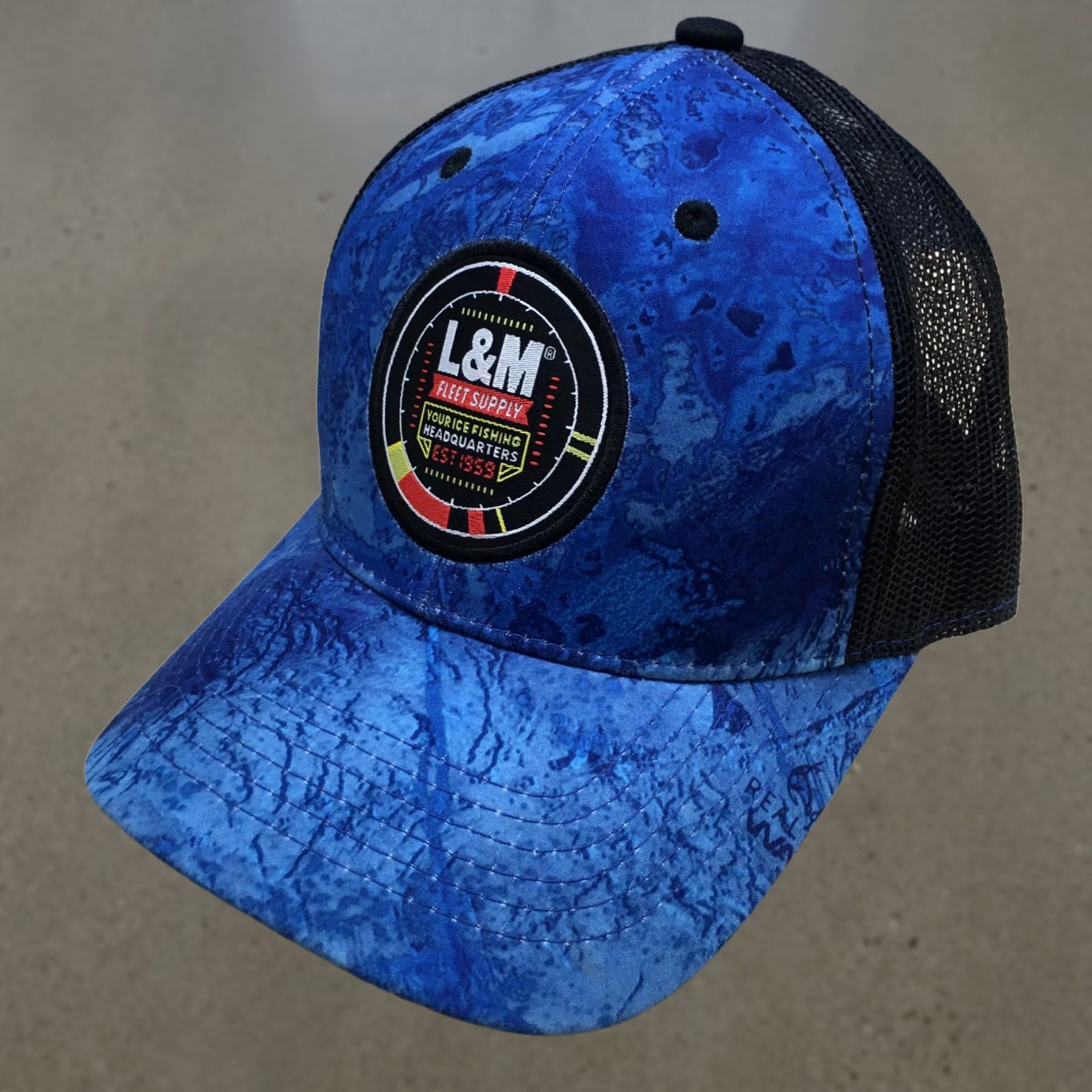 Vintage Outdoor Cap Trucker Hat Unisex Blue OSFA Embroidered Logo L&M Fleet Supply Size ONE SIZE - 1 Thumbnail