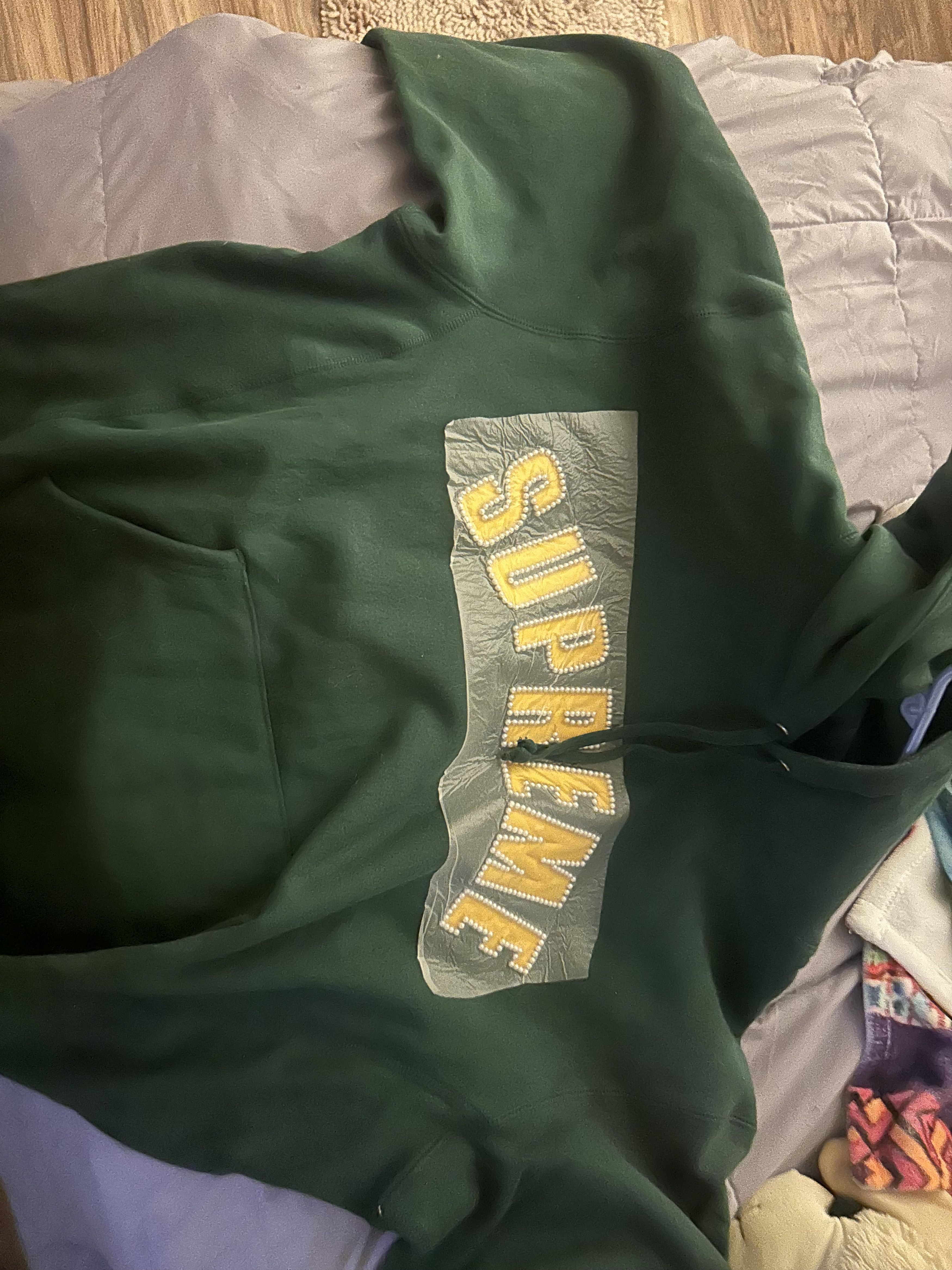 Supreme Supreme Pearl Logo Green Hooded Sweatshirt Size US L / EU 52-54 / 3 - 4 Thumbnail