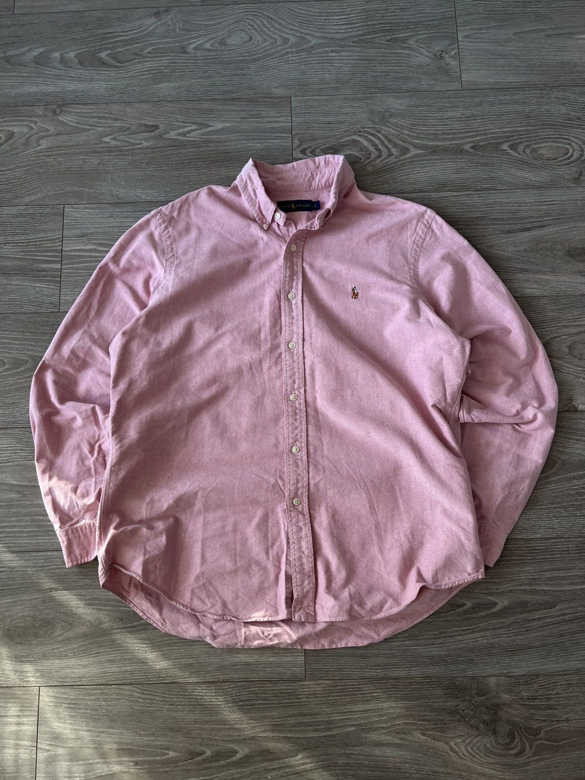 Polo Ralph Lauren × Ralph Lauren ‼️Polo Ralph Lauren RRL Coloured Logo Pink Luxury Shirt‼️ Size US L / EU 52-54 / 3 - 9 Thumbnail