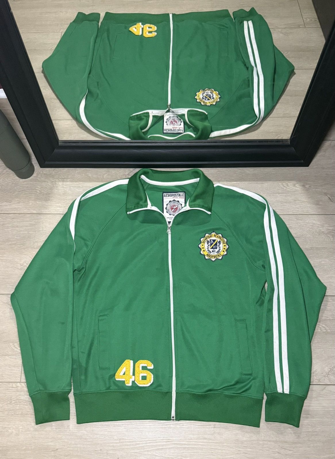 Aeropostale Vintage 1990s Aeropostale Zip Up Track Patched Jacket Size US M / EU 48-50 / 2 - 1 Thumbnail