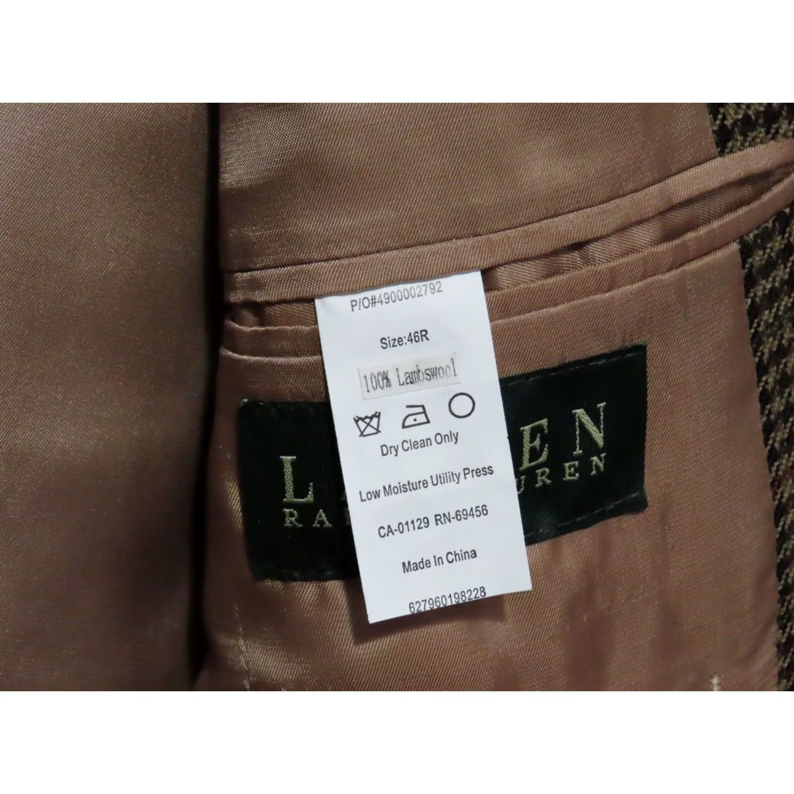 Ralph Lauren Ralph Lauren Sport Coat Brown Houndstooth Check 46R NWT / 100% Lambswool / Designer / Men / Regular Fit Size US S / EU 44-46 / 1 - 7 Thumbnail
