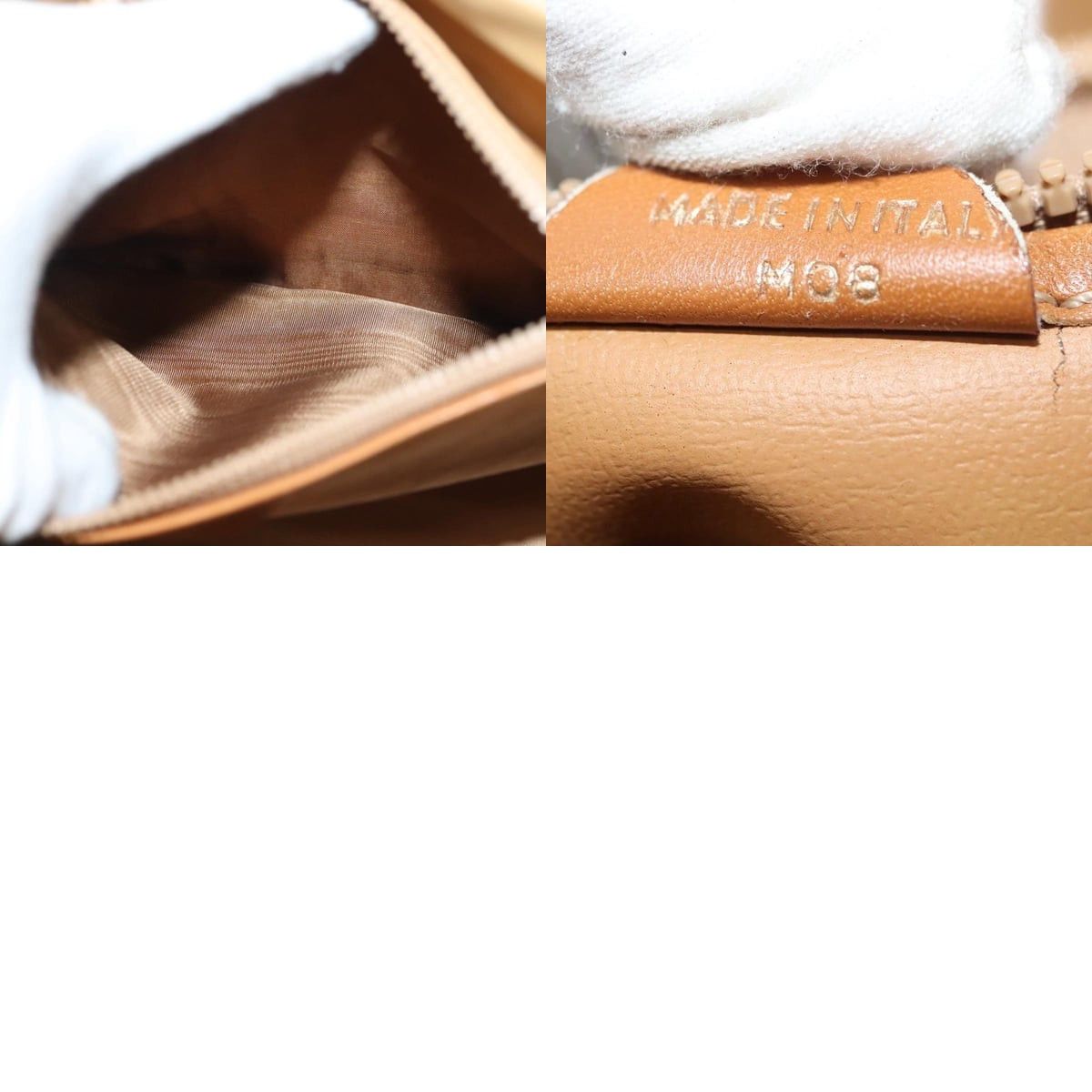 Celine CELINE Macadam Canvas Shoulder Bag Pvc Beige Gold Size ONE SIZE - 13 Thumbnail
