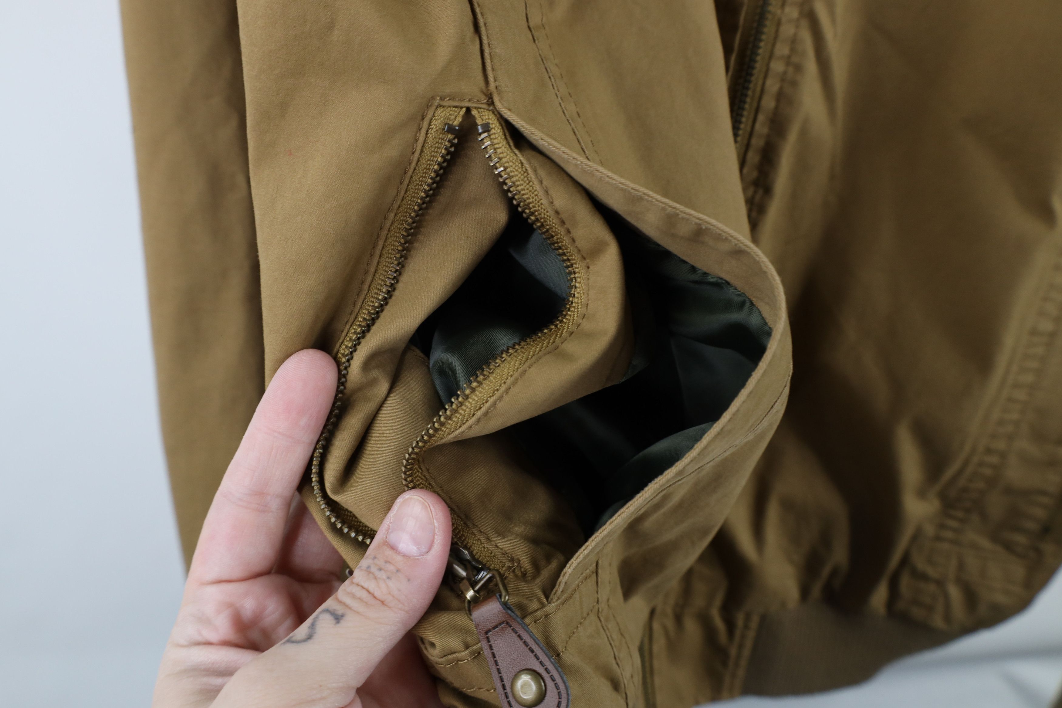 Vintage Orton Brothers Distressed Lined Full Zip Bomber Jacket Brown Size US M / EU 48-50 / 2 - 6 Thumbnail