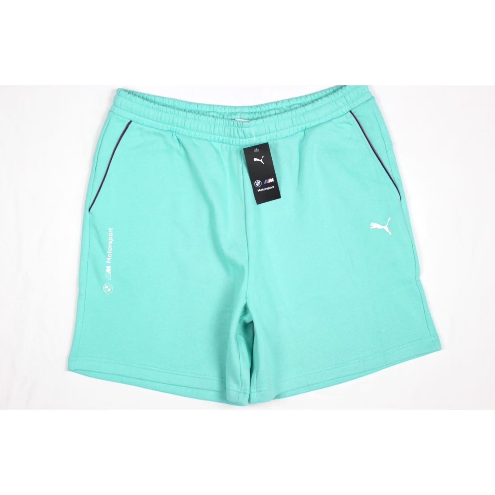Puma Puma BMW Ess+ Fleece Shorts XL Aquatic 7" Inseam Men’s Shorts Logo Sports Casual Size US 36 / EU 52 - 5 Thumbnail