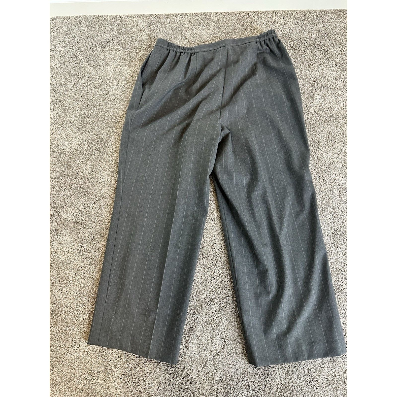 Talbots Talbots Pinstripe Pants Womens 16W Gray Pink Front Zip Size 38" / US 16 / IT 52 - 8 Thumbnail