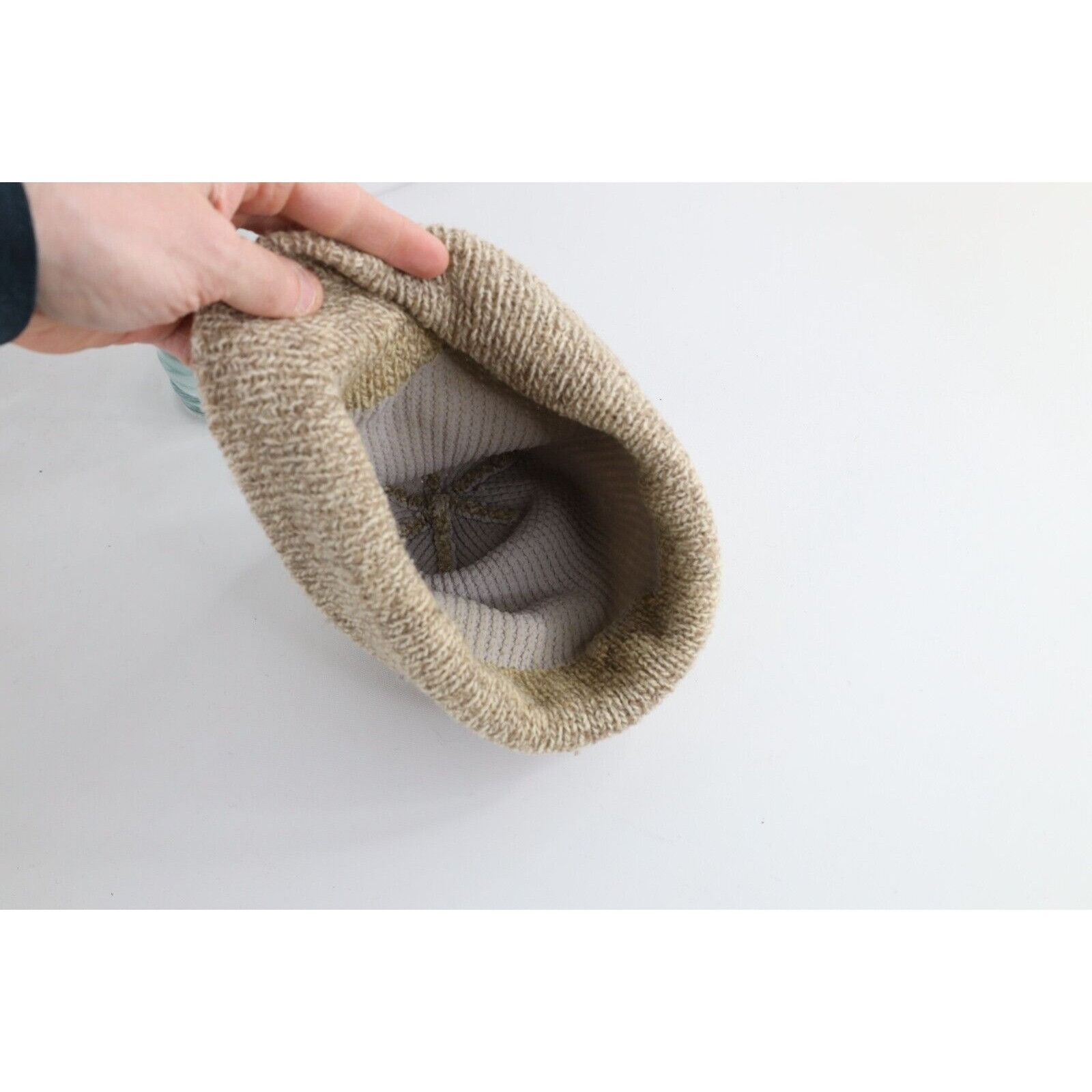 Vintage Vintage 90s Streetwear Wool Blend Ribbed Knit Winter Beanie Size ONE SIZE - 8 Thumbnail