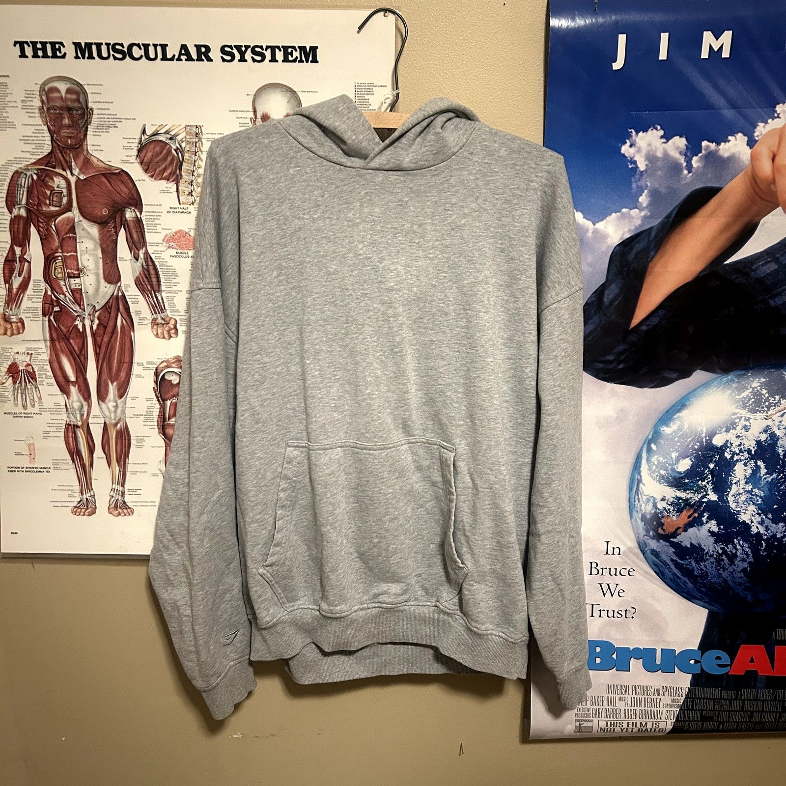 Gymshark Gray Gym Shark Hoodie Medium Size US M / EU 48-50 / 2 - 2 Thumbnail