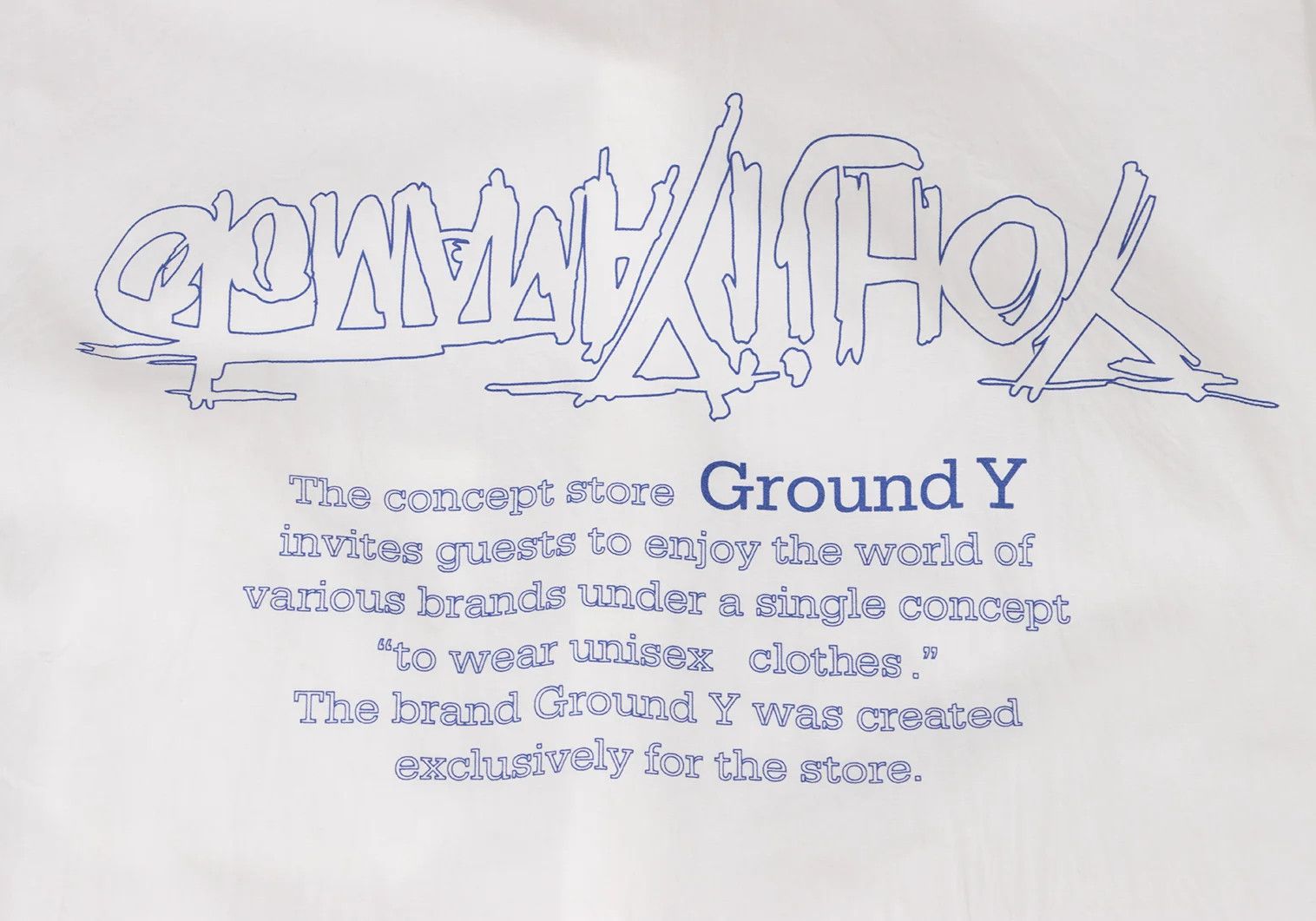 Yohji Yamamoto Cotton Back Logo Print Shirt in White and Blue Size US M / EU 48-50 / 2 - 2 Thumbnail