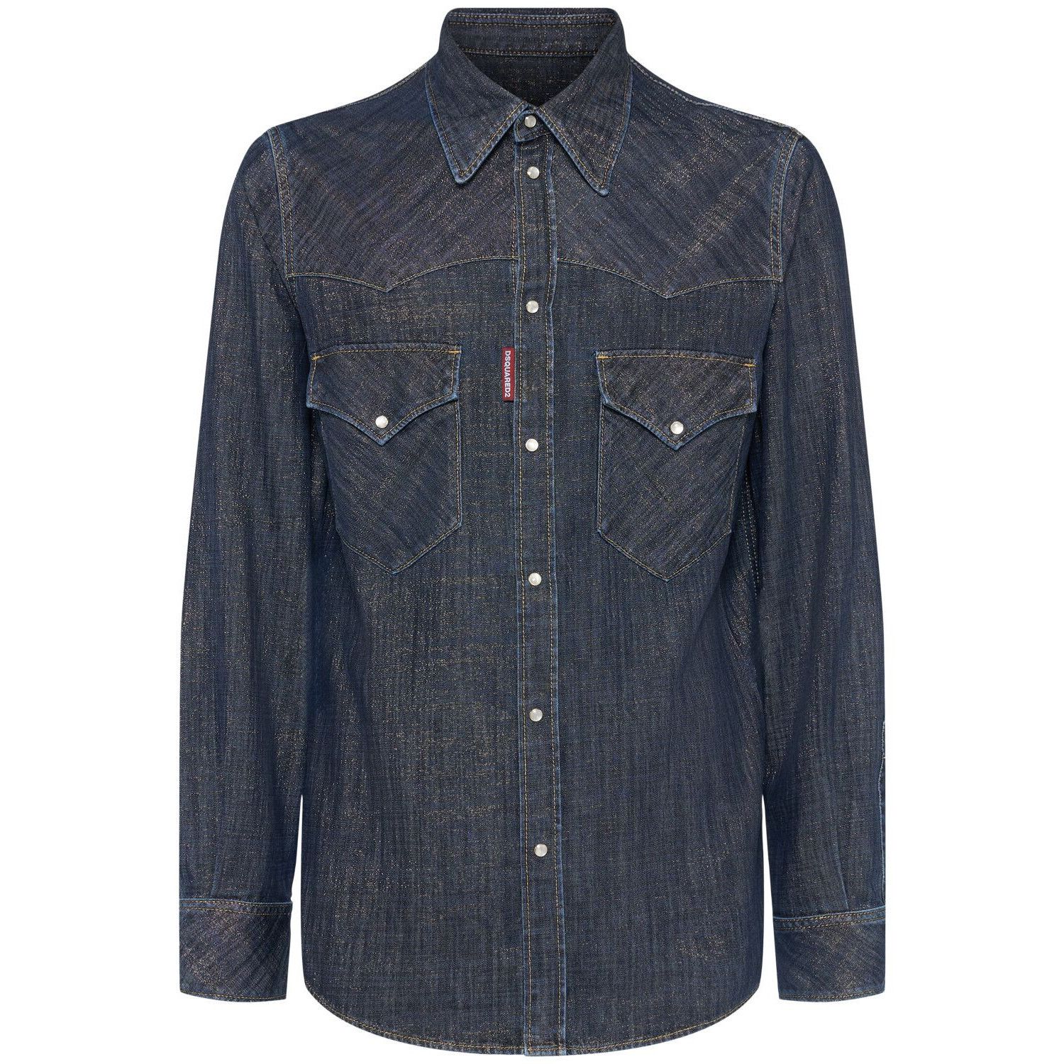 DSQUARED2 Navy Denim Shirt New )