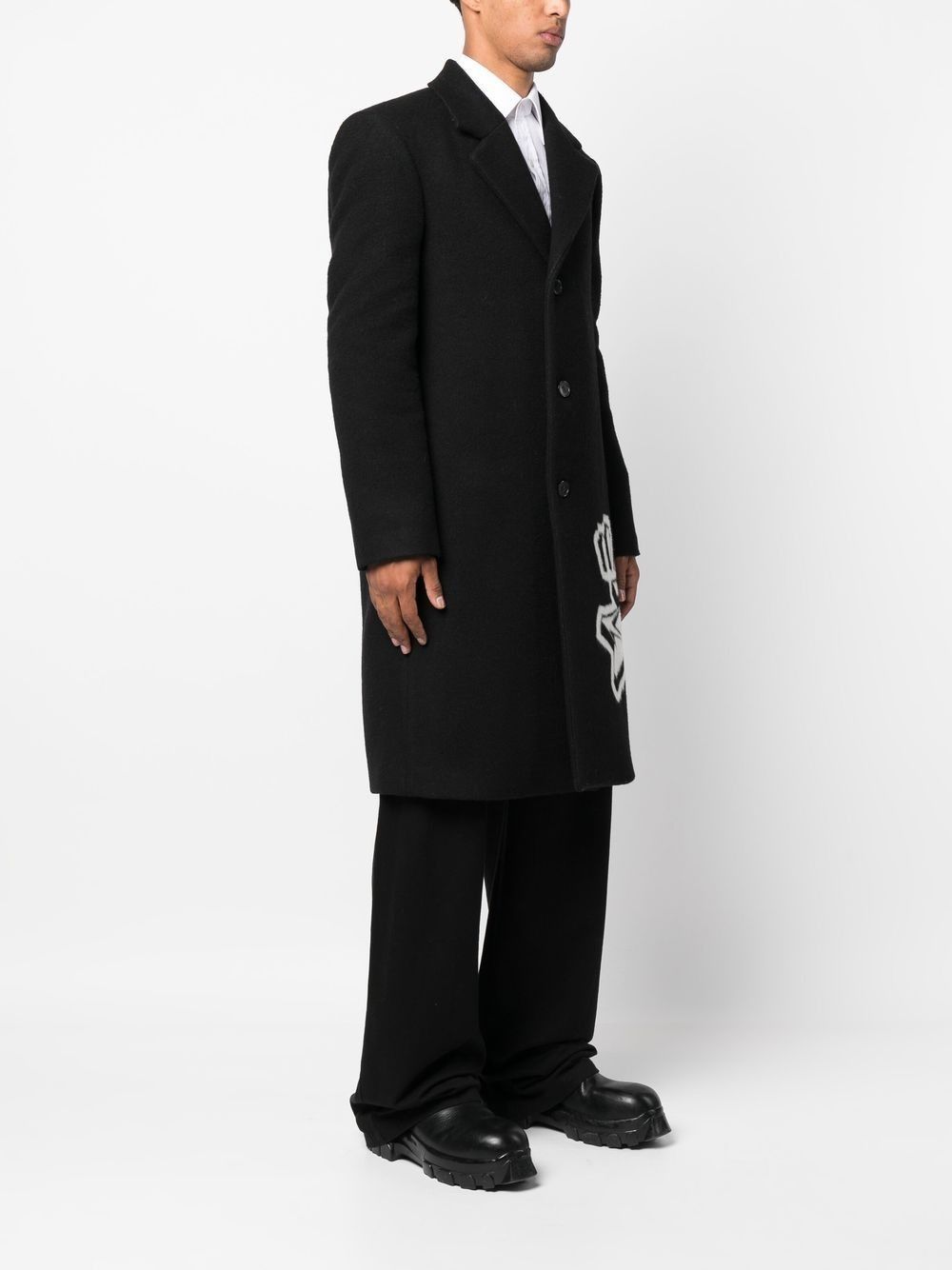 Off-White o1y0225 Logo Coat in Black Size US M / EU 48-50 / 2 - 3 Thumbnail
