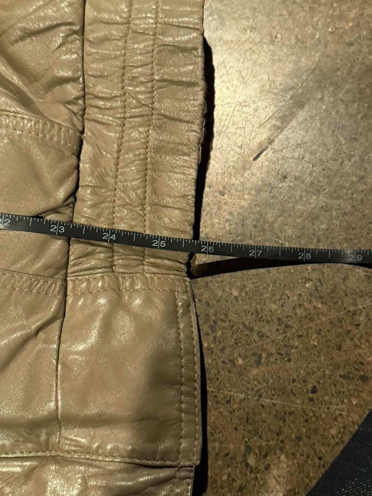 Vintage Vintage winning edge beige leather bomber jacket Size US L / EU 52-54 / 3 - 10 Thumbnail