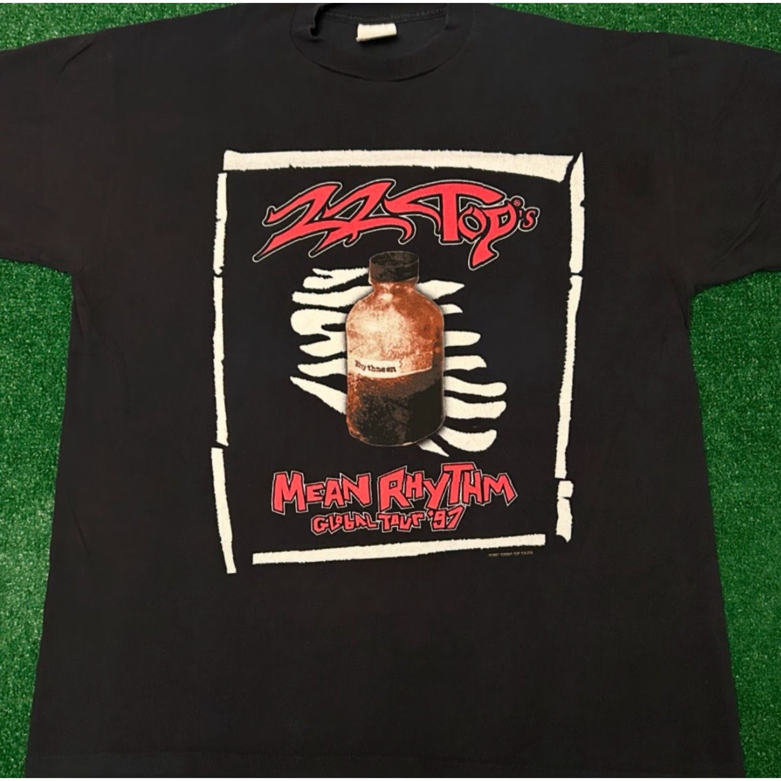 Vintage VINTAGE 90s ZZ Top Mean Rhythm Tour 1997 VTG Band Tee Shirt Mens Size XL USA Shirt Men XL Black 90s Music Rock Men ZX? Size US XL / EU 56 / 4 - 5 Thumbnail