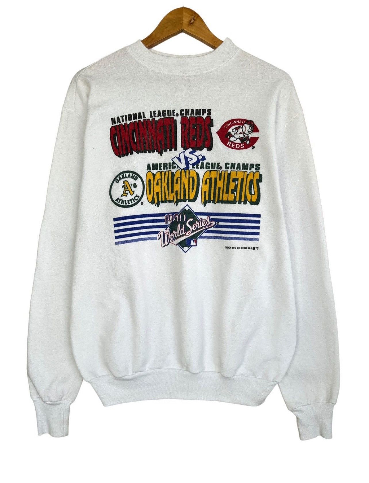 MLB Vintage Cincinati Reds VS Oaklakland Athletics Sweatshirt Size US L / EU 52-54 / 3 - 1 Thumbnail