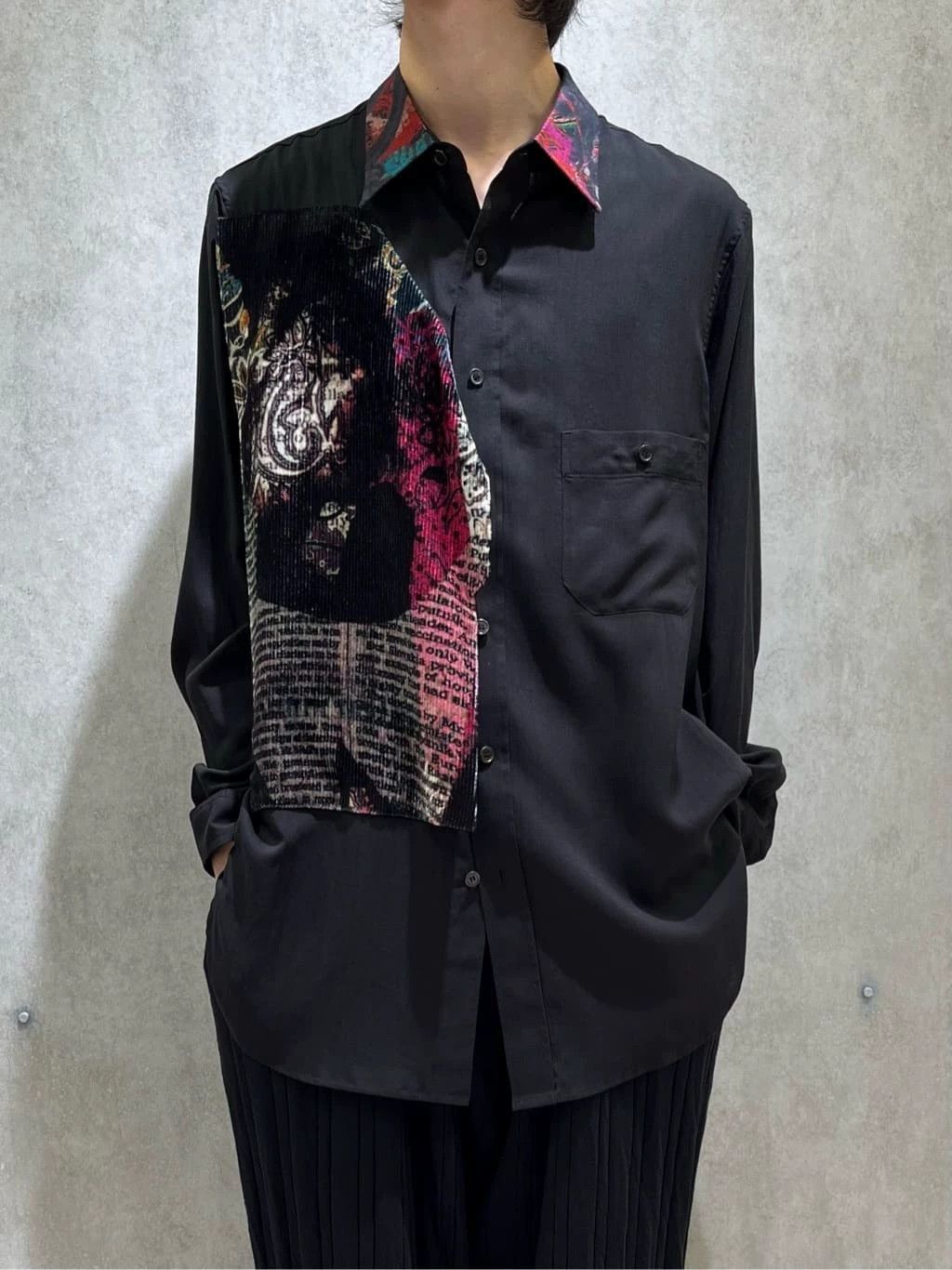 Yohji Yamamoto Yohji Yamamoto 23SS Velvet Pattern Patchwork Shirt Size US M / EU 48-50 / 2 - 3 Thumbnail