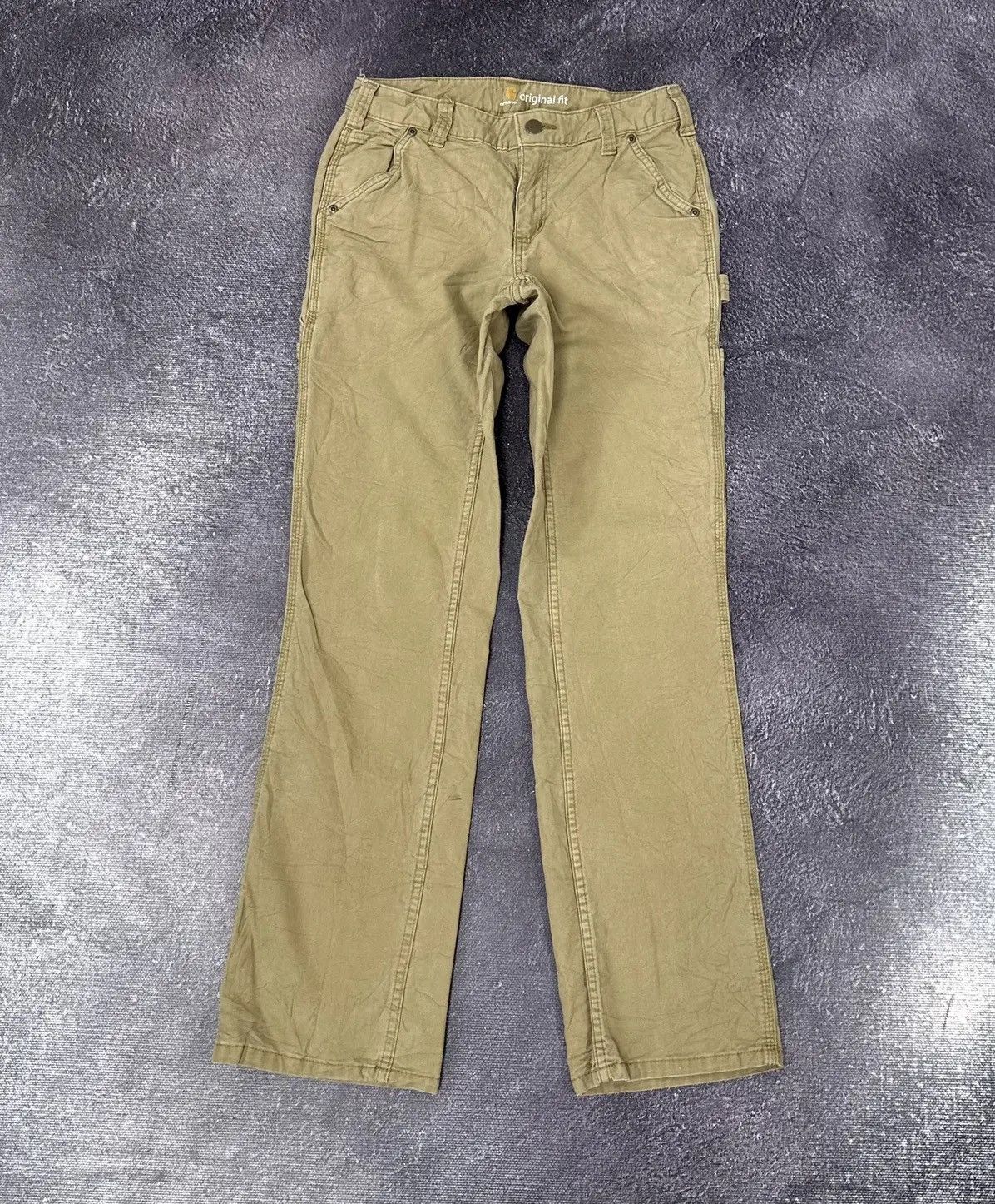 Carhartt × Vintage Vintage Carhartt Y2K Work American Cream Hype Pants Size US 28 / EU 44 - 2 Thumbnail