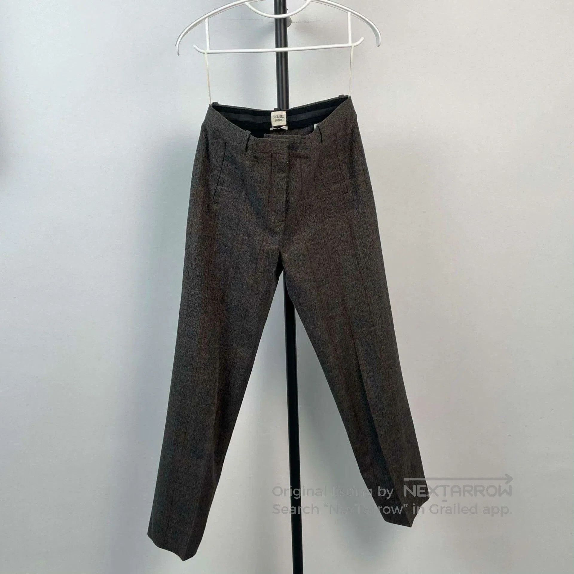 Hermes Hermès Wool Trousers Gray Size 34. Size US 34 / EU 50 - 1 Thumbnail