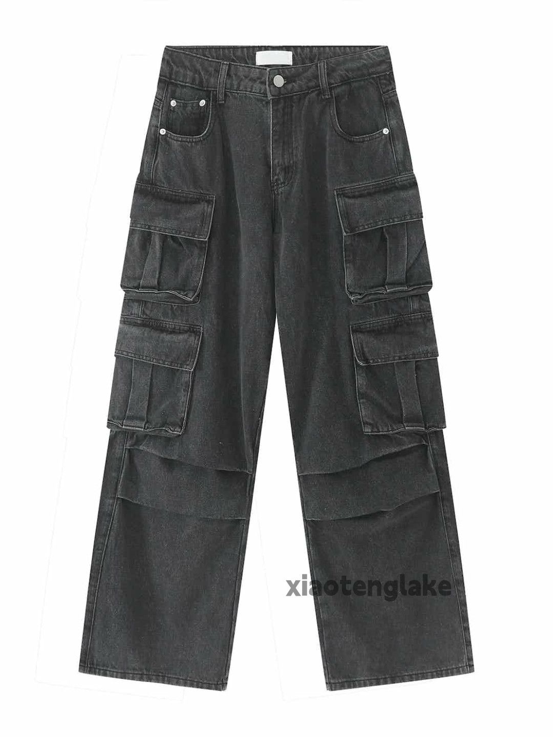 Jean × Vintage washed faded utility skate hiphop baggy cargo jeans Size US 30 / EU 46 - 4 Thumbnail