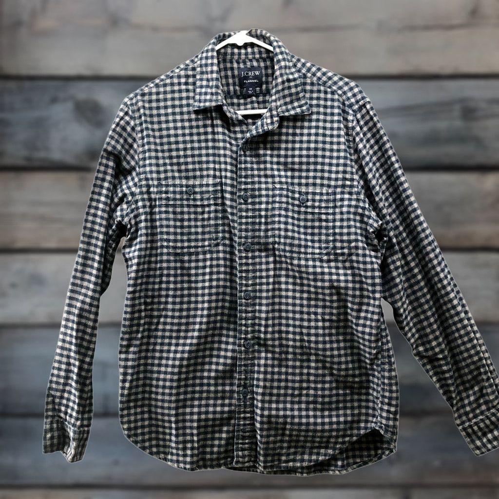 J.Crew J. Crew Flannel Shirt Mens M Blue Gray Check Plaid Cotton Long Sleeve Shirt Mens M Blue Gray Check Plaid Cotton Long Sleeve Size US M / EU 48-50 / 2 - 1 Thumbnail