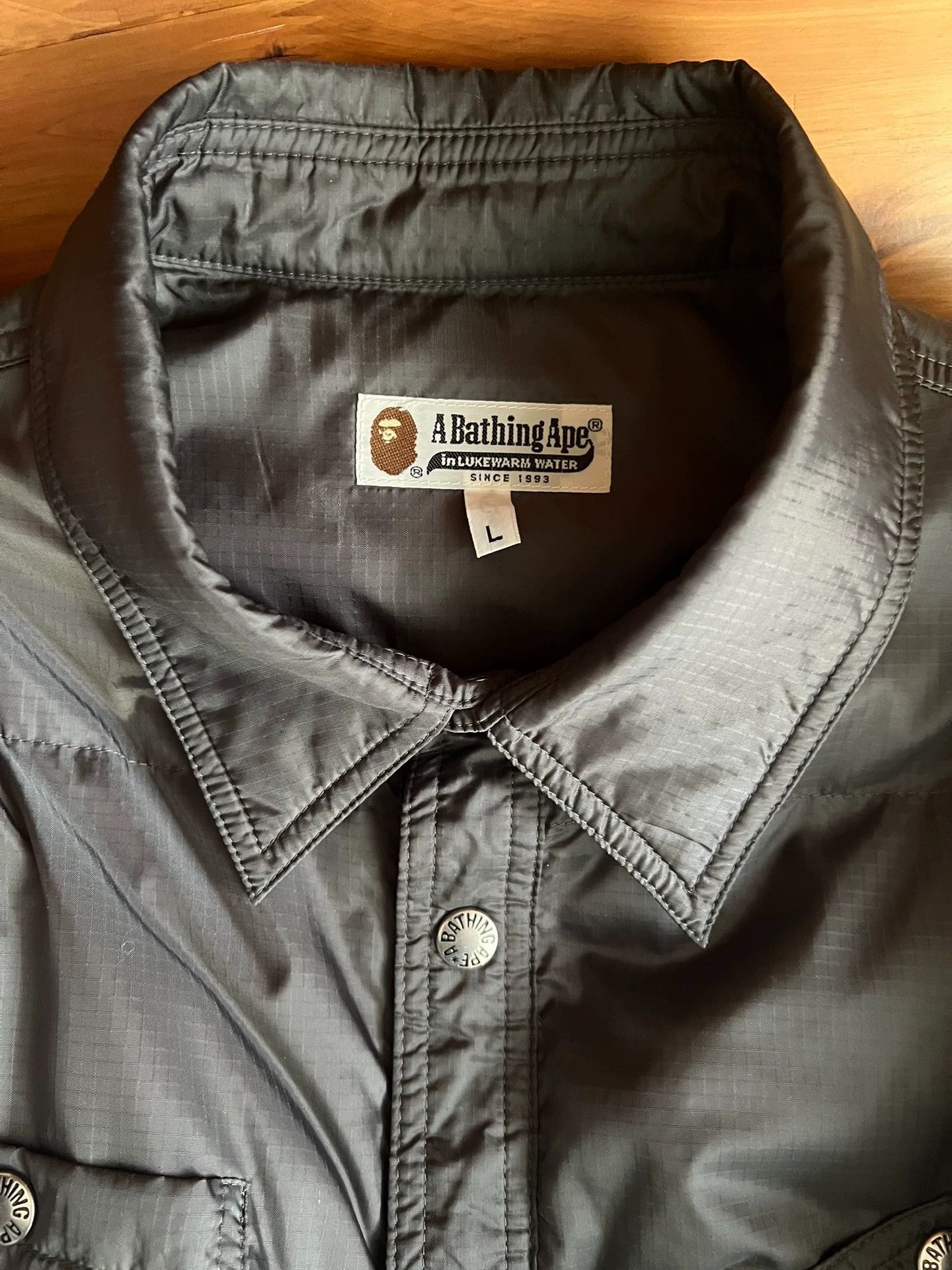 Bape Bape Shirt Down Jacket Nylon 80% Down L Size US L / EU 52-54 / 3 - 9 Thumbnail
