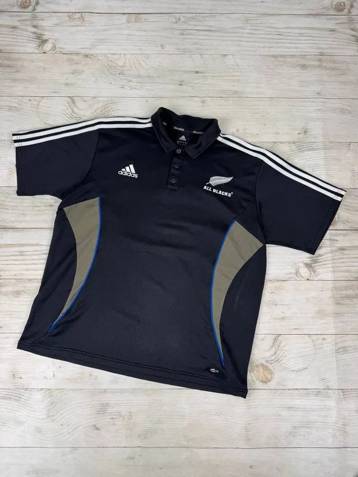 Adidas Vintage Adidas All Blacks New Zeland 2007 Rugby Shirt Jersey Size US XL / EU 56 / 4 - 1 Thumbnail