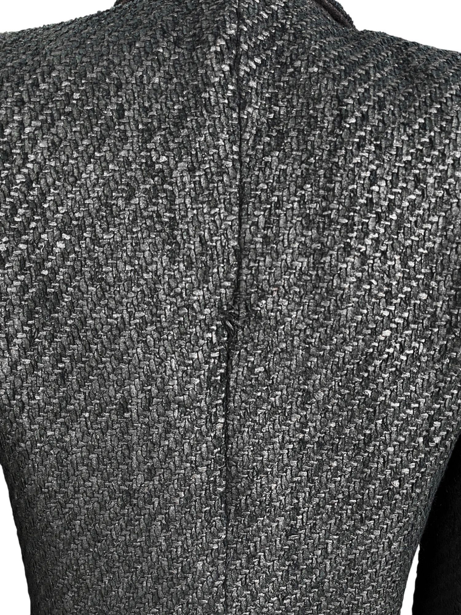 Haider Ackermann 2000's Carbon Tweed Black Jacket Size XS / US 0-2 / IT 36-38 - 6 Thumbnail