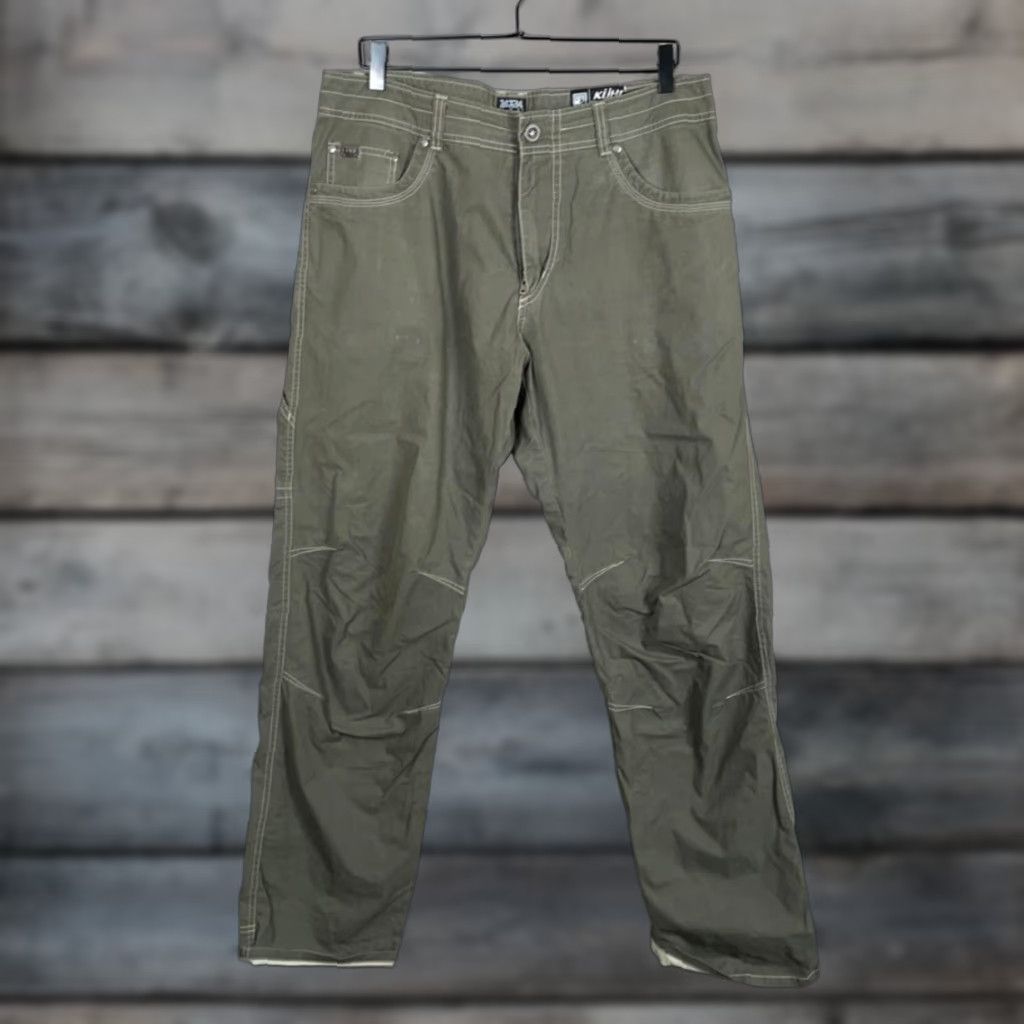 Vintage VINTAGE Kuhl Revolvr Pants Men 34 x 34 Green Chino Casual Outdoor Lightweight Size US 36 / EU 52 - 1 Thumbnail